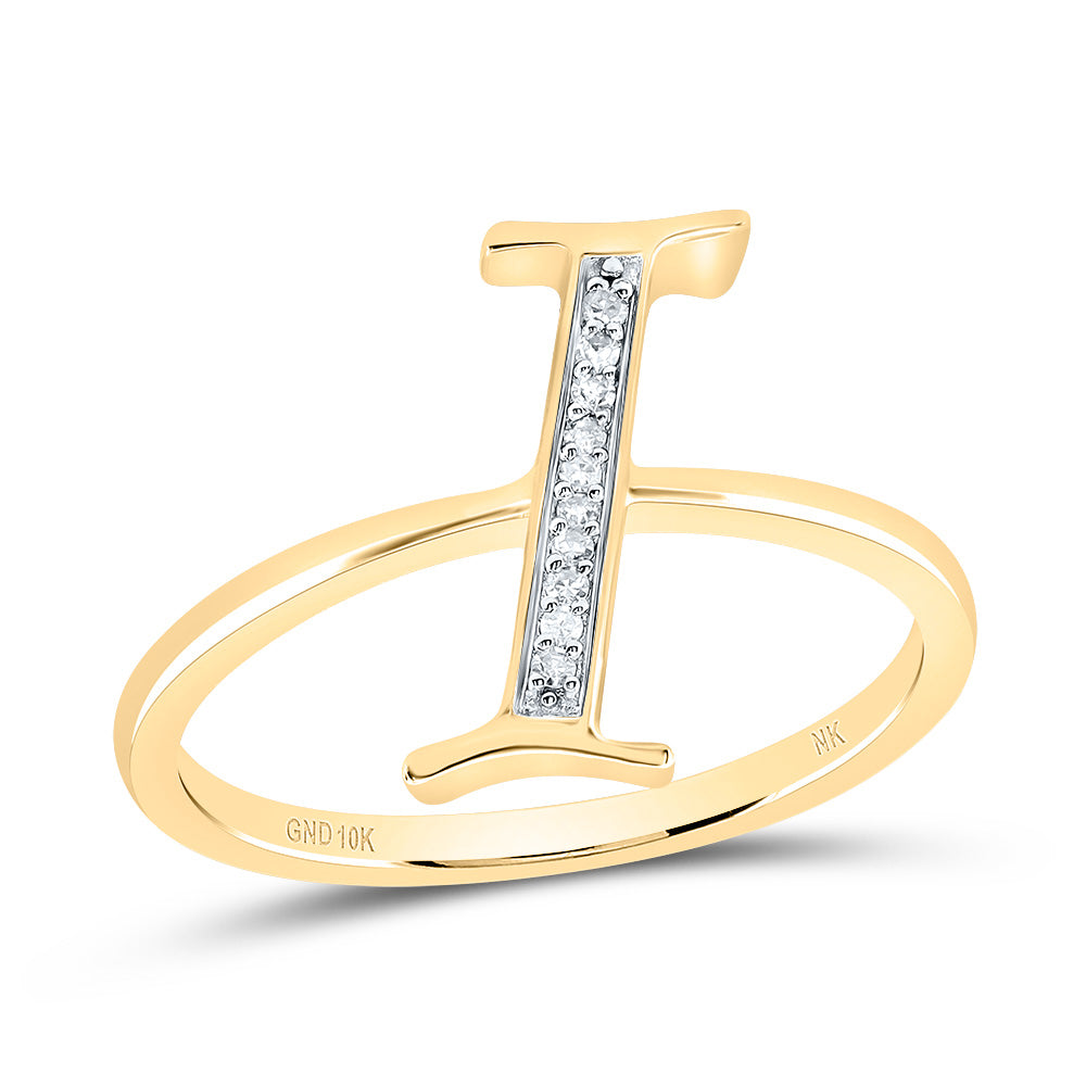 1/20Ctw-Dia Nk Gift Initial "I" Ladies Ring (1.55 grams)