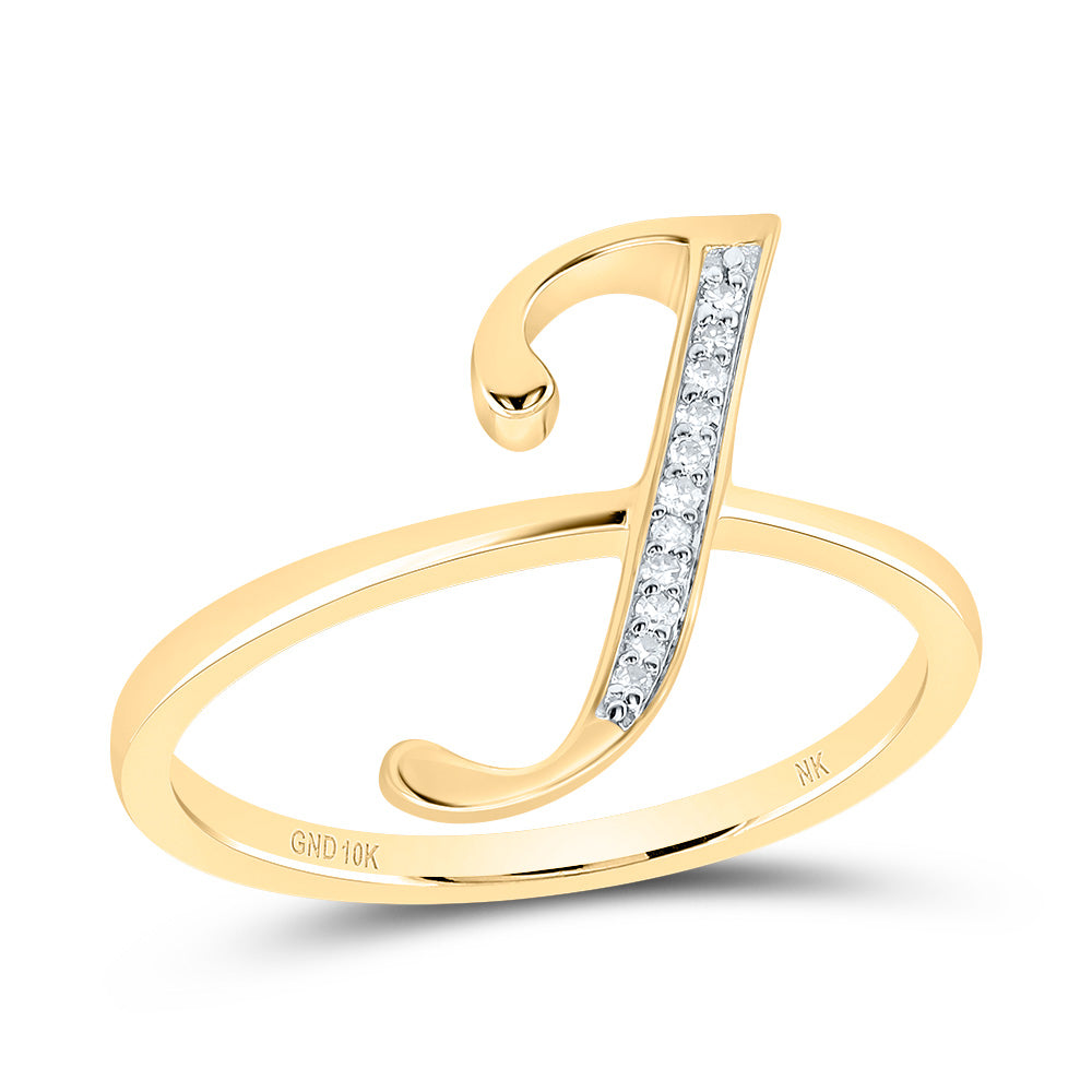 1/20Ctw-Dia Nk Gift Initial "J" Ladies Ring (1.69 grams)