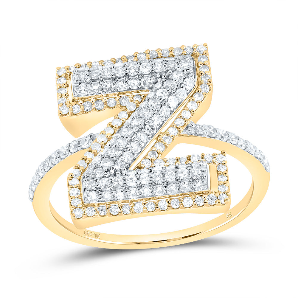 5/8Ctw-Dia Nk Fashion Initial "Z" Ladies Ring (2.53 grams)