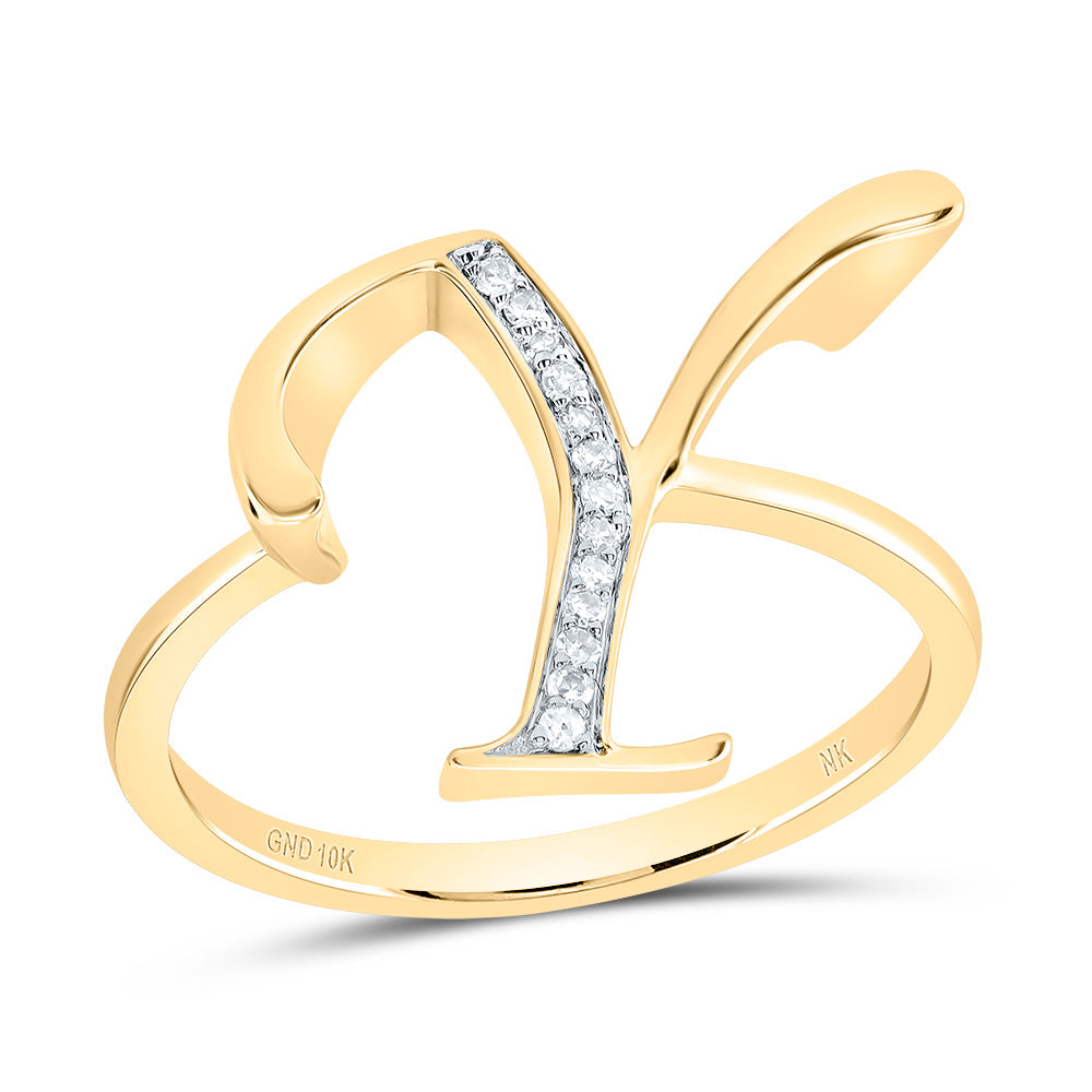 1/20Ctw-Dia Nk Gift Initial "Y" Ladies Ring (2.18 grams)