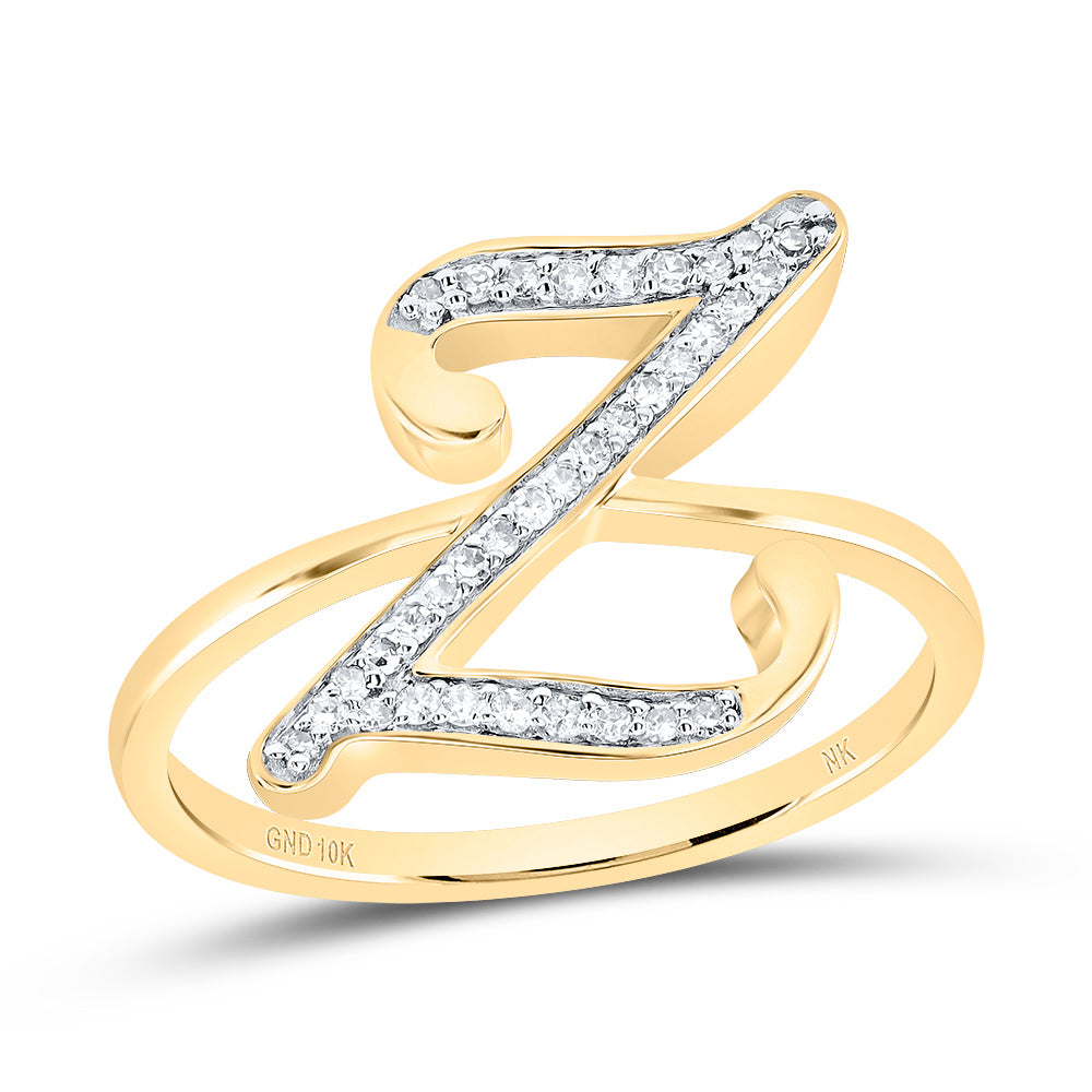 1/8Ctw-Dia Nk Gift Initial "Z" Ladies Ring (2.22 grams)
