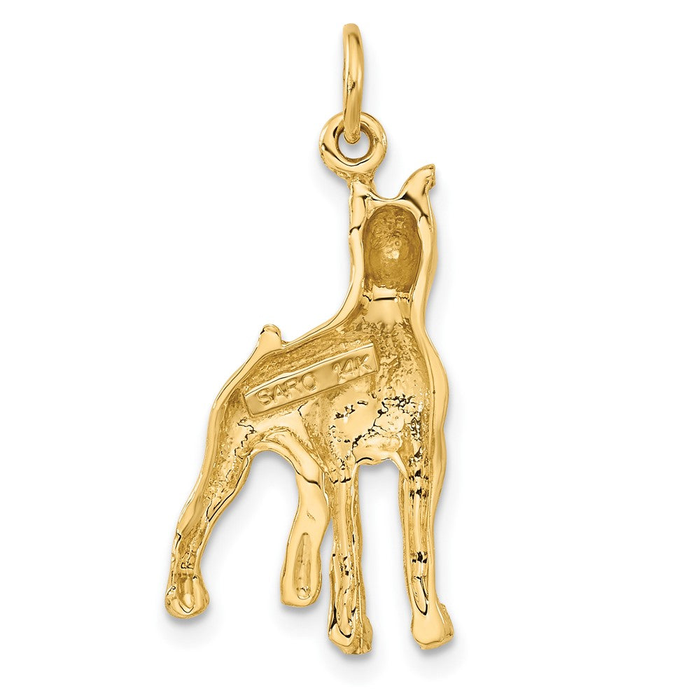 14k Yellow Gold 14 mm Solid Polished Boxer Charm (1.89 grams)