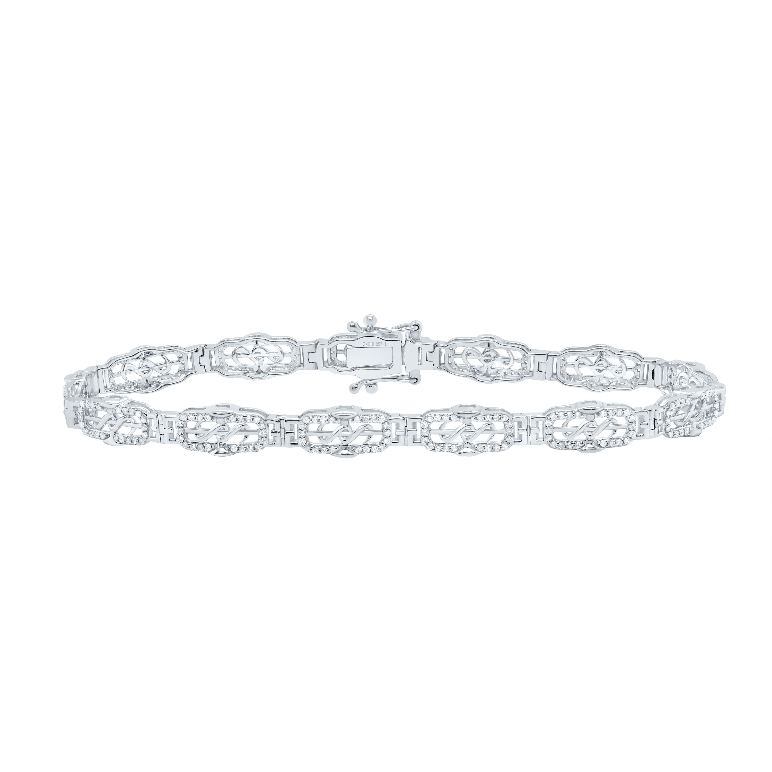 1 Ct-Dia P1 Gift  Bracelet (8 Inch) (11.864 grams)