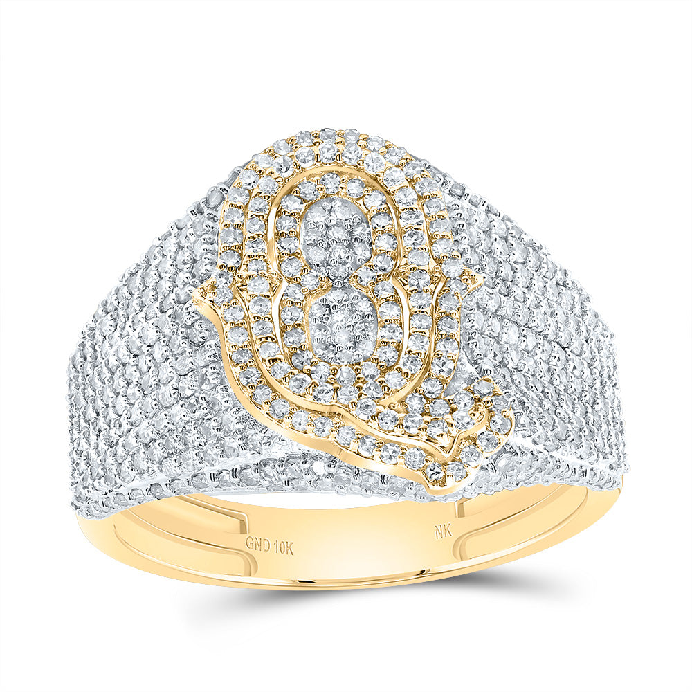 1 5/8Ctw-Dia Nk Initial "Q" Men's Ring (4.75 grams)