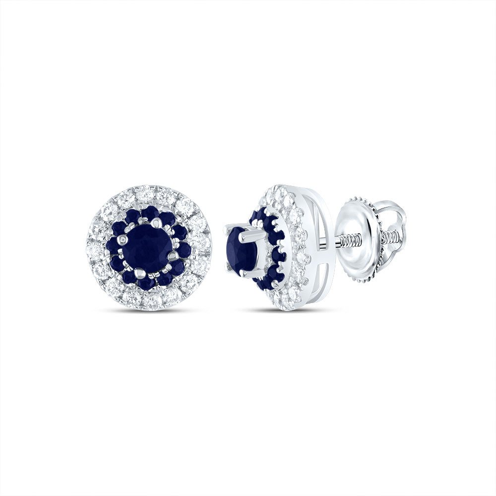 1/5Ctw-Dia Ana M 1/2Ctw-Rd-Bs, Nat Gem Round Stud Earring