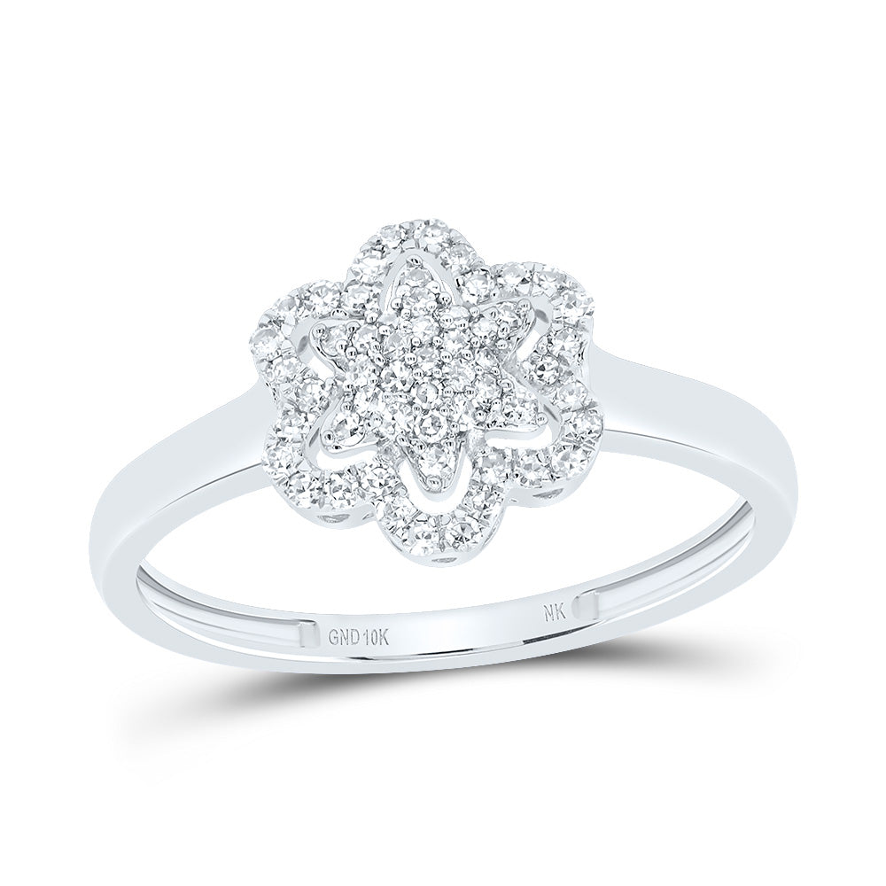 1/5Ctw-Dia Nk Fashion Flower Ring (1.56 grams)