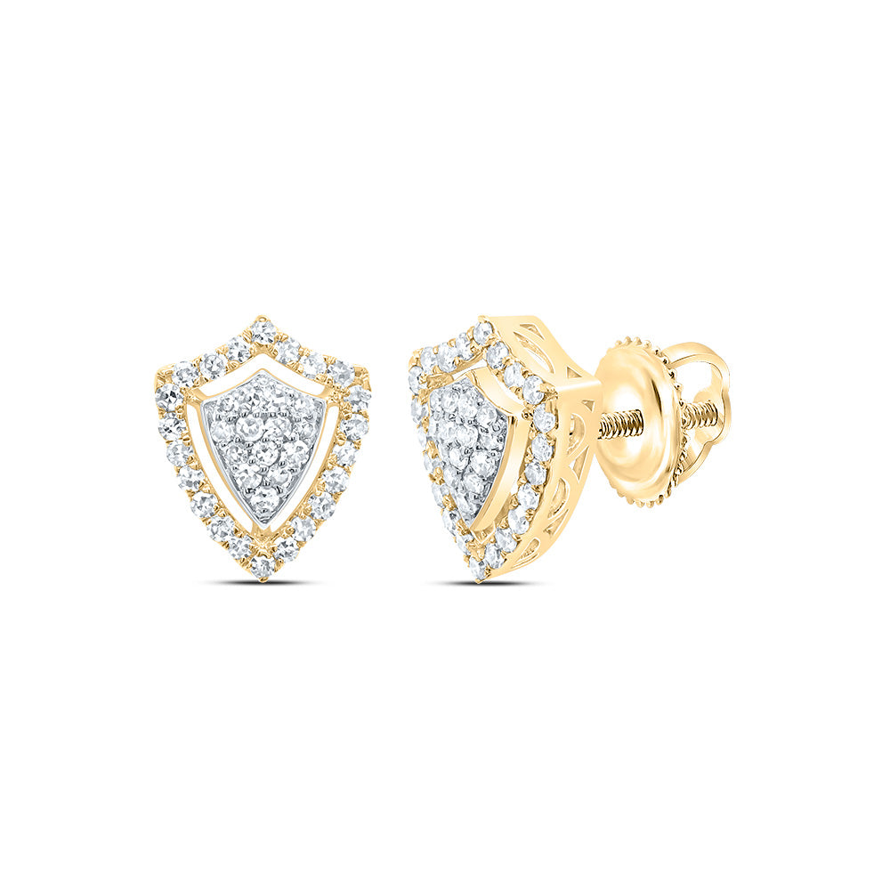 1/3Ctw-Dia Nk Fashion Shield Stud Earring