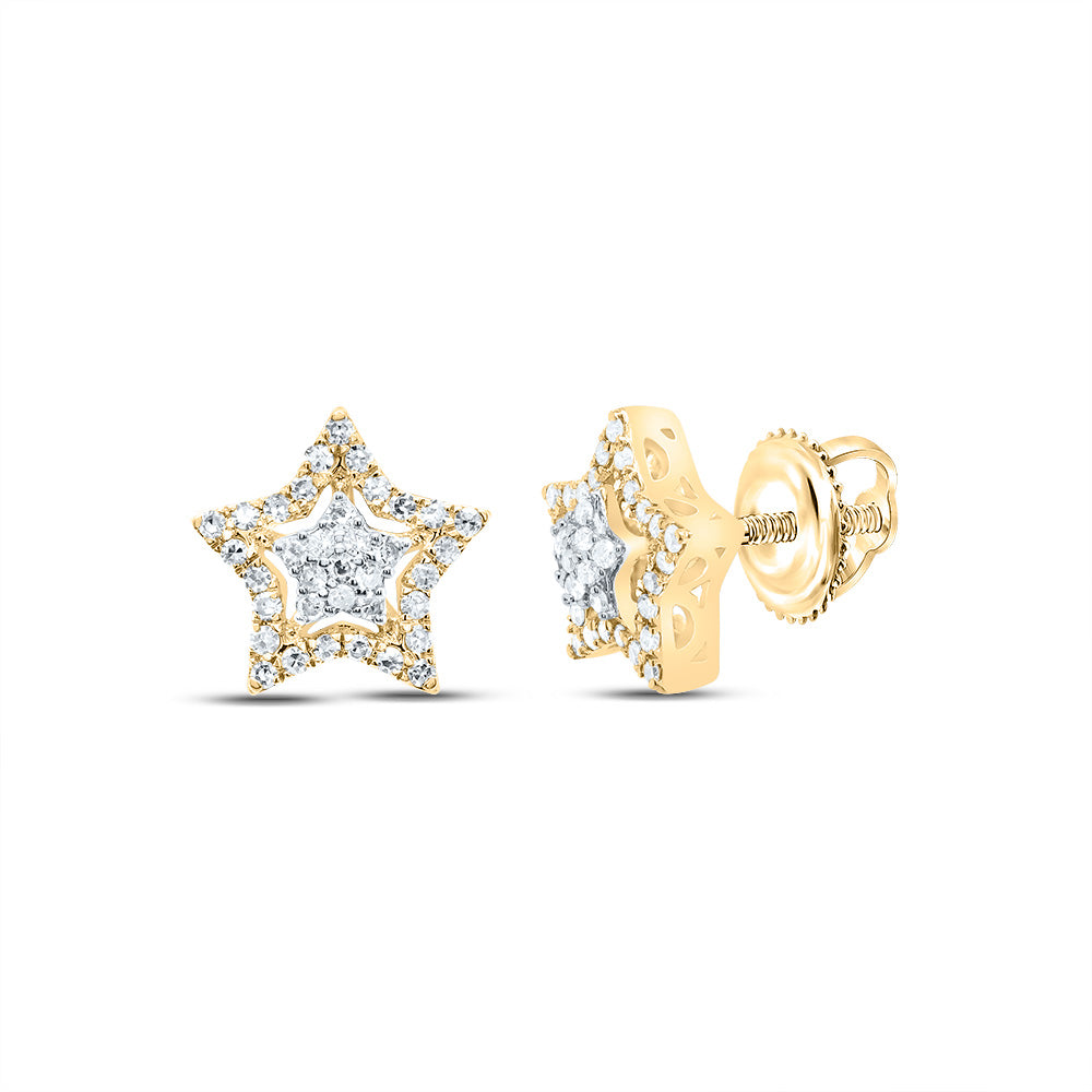 1/4Ctw-Dia Nk Fashion Star Stud Earring