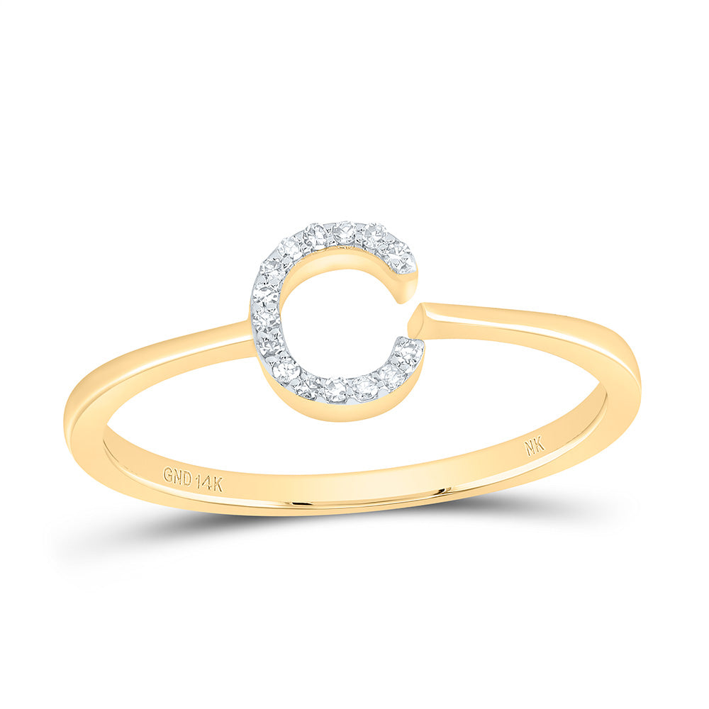 1/20 Ctw-Dia Nk Gift Initial "C" Ring (1.37 grams)
