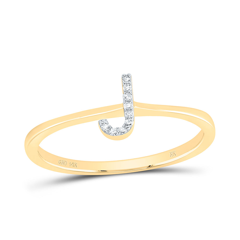 0.03Ctw-Dia Nk Gift Initial "J" Ring (1.4 grams)