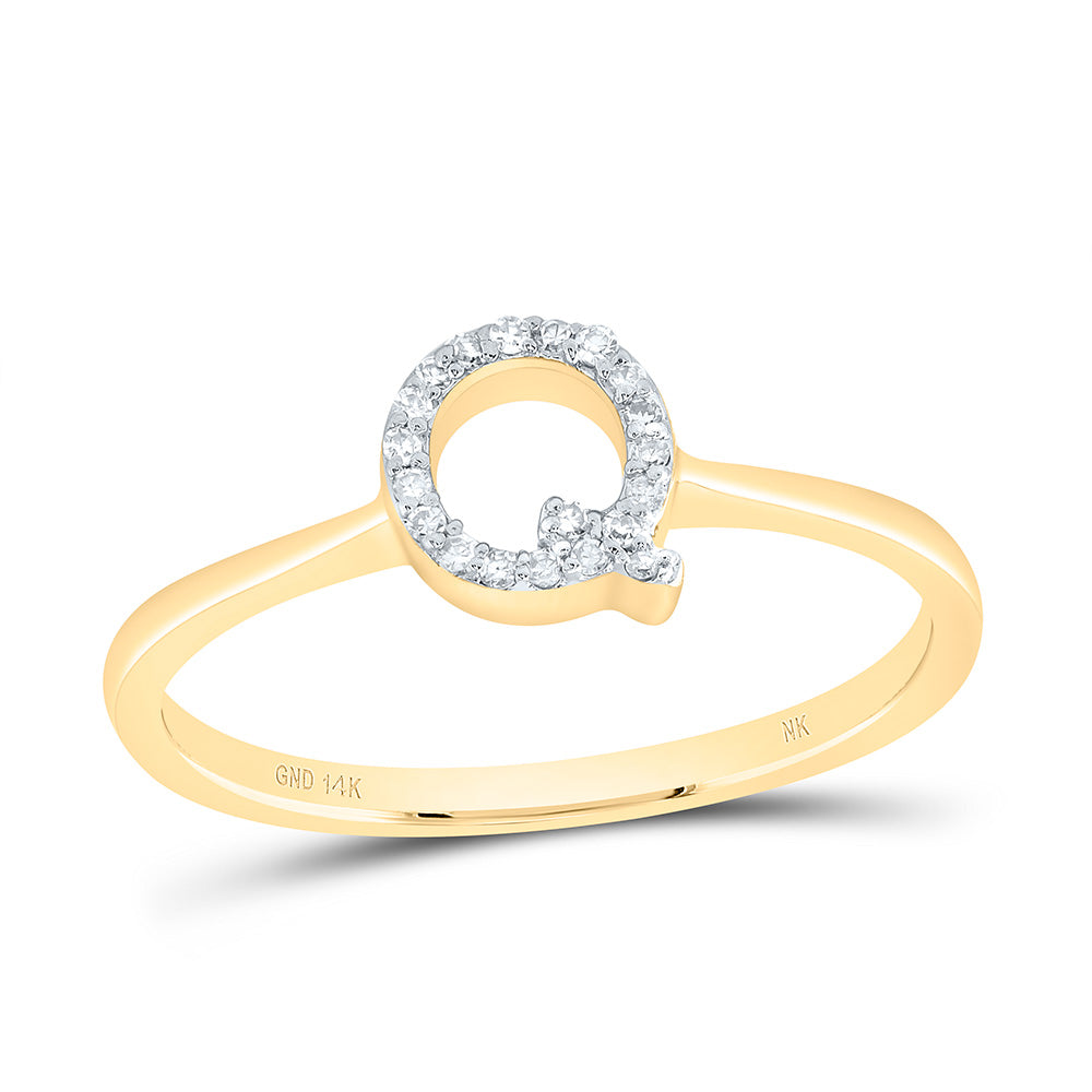 1/20Ctw-Dia Nk Gift Initial "Q" Ring (1.46 grams)