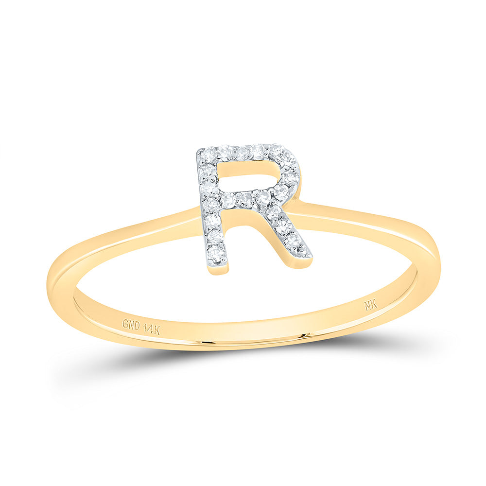 1/20Ctw-Dia Nk Gift Initial "R" Ring (1.61 grams)