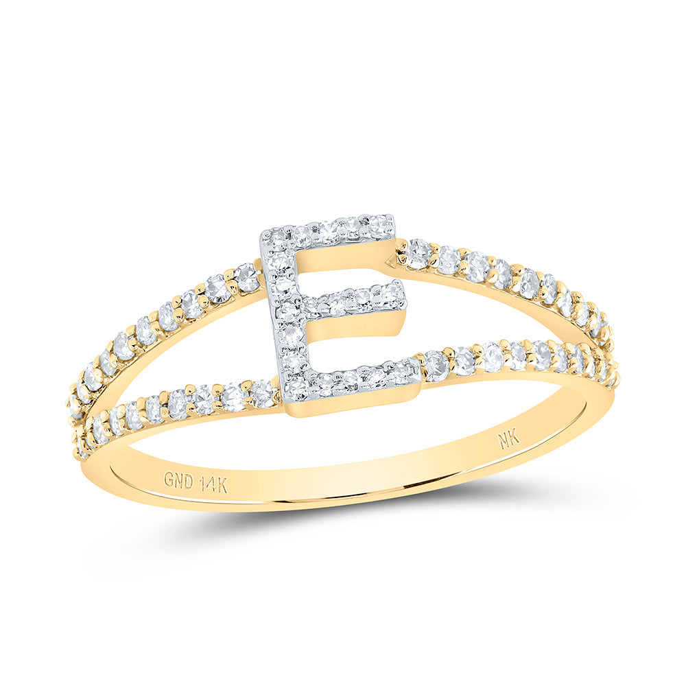 1/4Ctw-Dia Nk Gift Initial "E" Ladies Ring (1.95 grams)