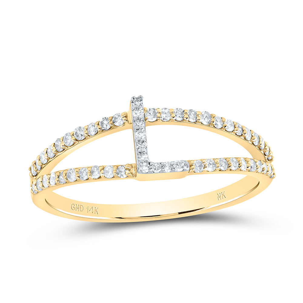 1/4Ctw-Dia Nk Gift Initial "L" Ladies Ring (1.72 grams)