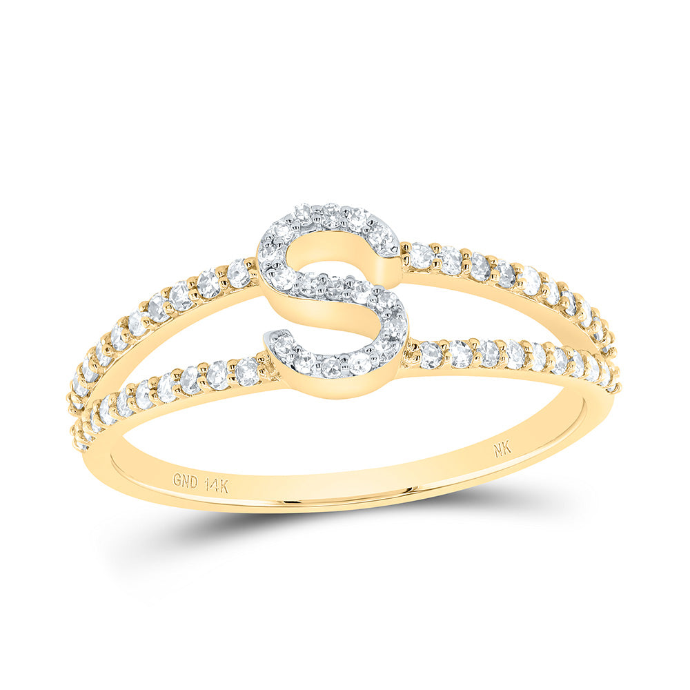 1/4Ctw-Dia Nk Gift Initial "S" Ladies Ring (1.99 grams)