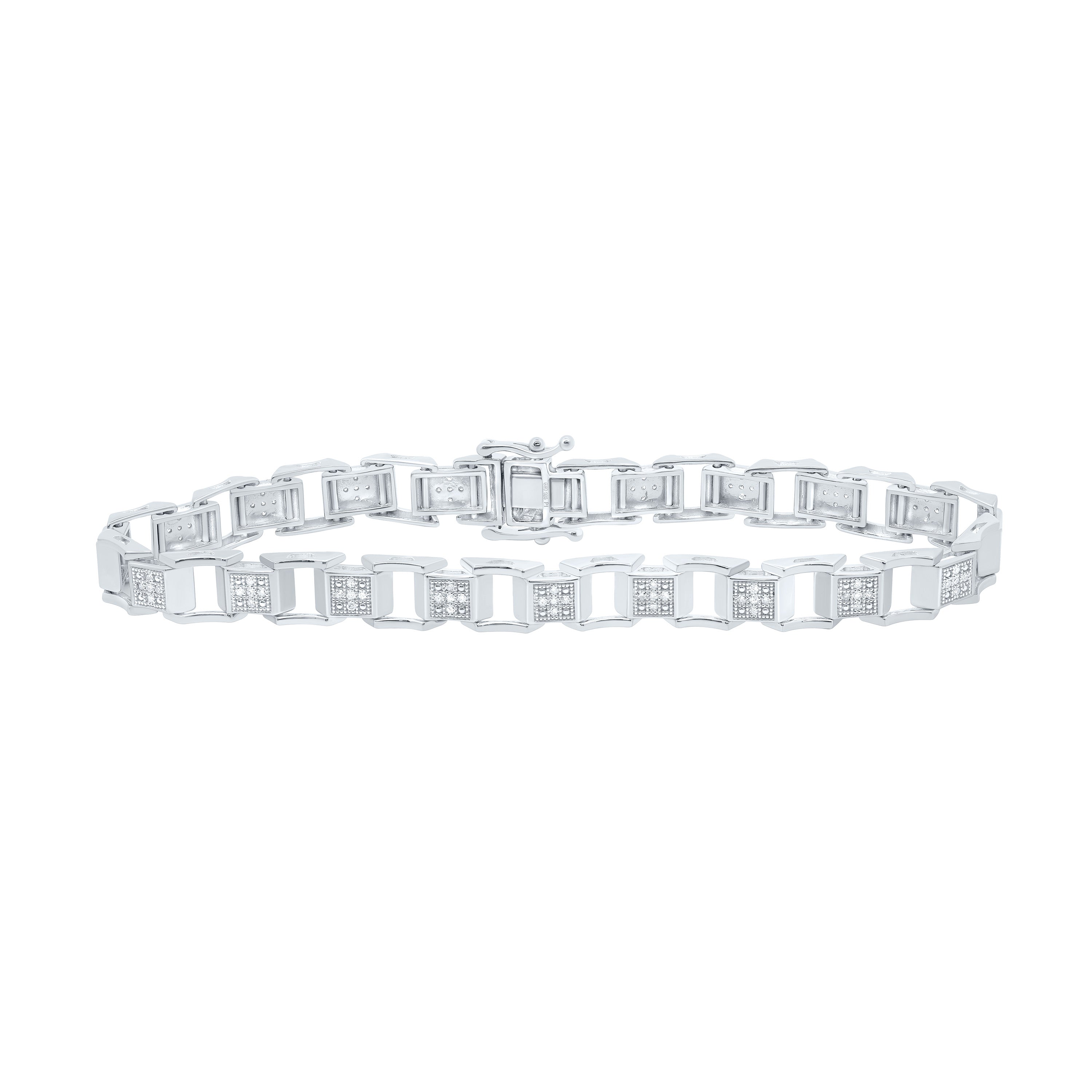 3/8Ctw-Dia P1 5.40Mm Men'S Bracelet (8 Inch) (13.593 grams)