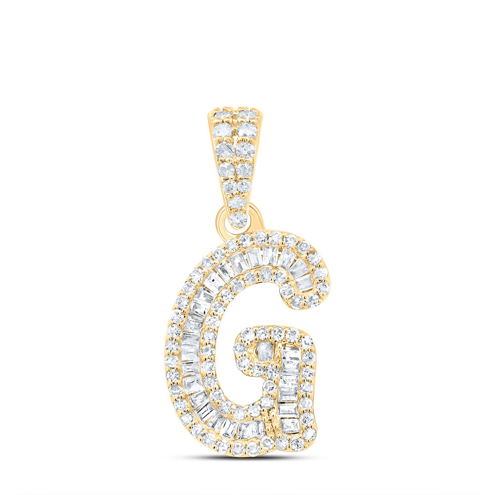 1/3Ctw-Dia P1 Gift Initial "G" Pendant (1.359 grams)