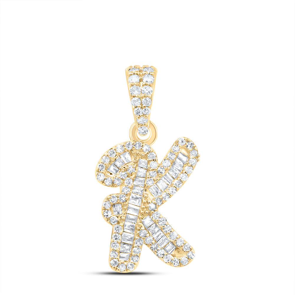 1/3Ctw-Dia P1 Gift Initial "K" Pendant (1.5 grams)
