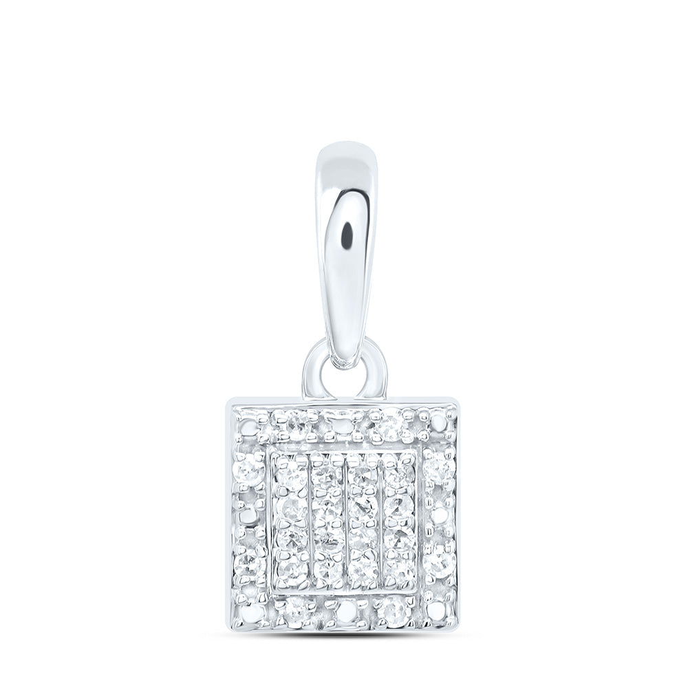 1/12Ctw-Dia P1 Gift Square Pendant (0.592 grams)