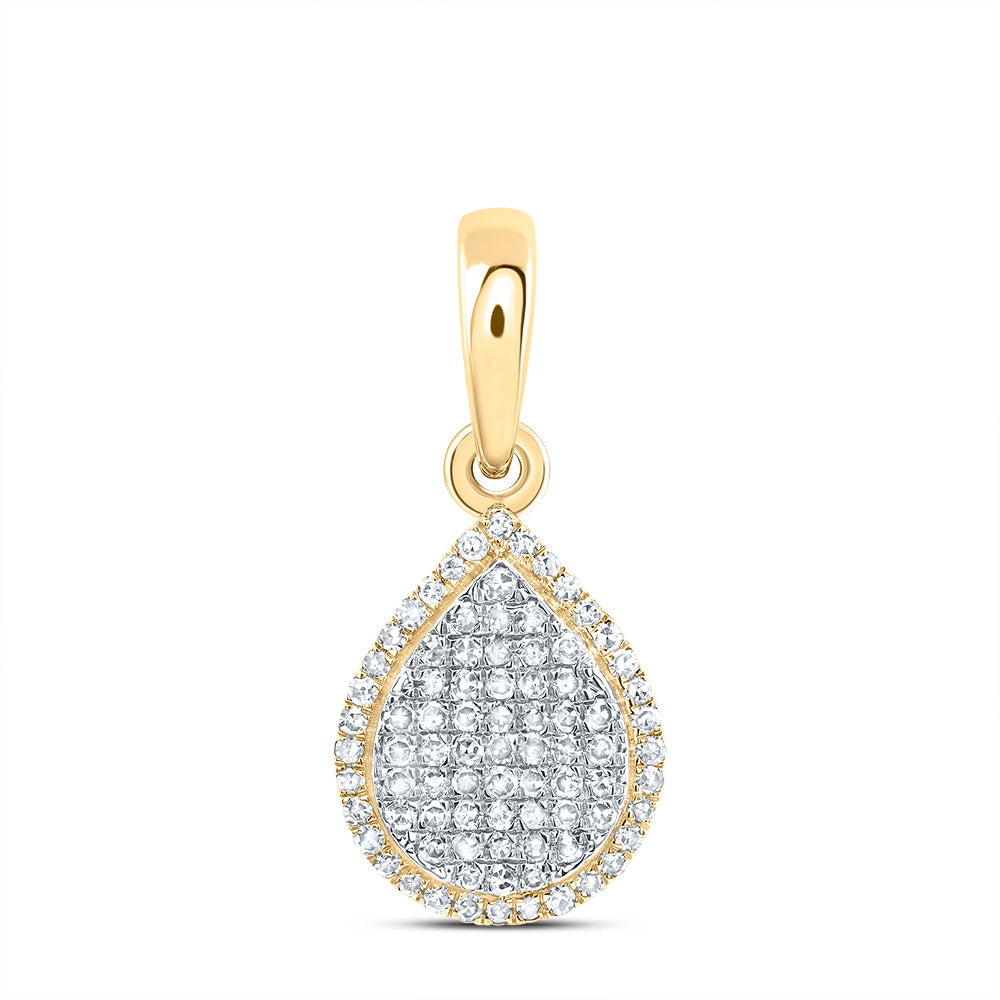 3/8Ctw-Dia Nk Fashion Pear Pendant (1.53 grams)