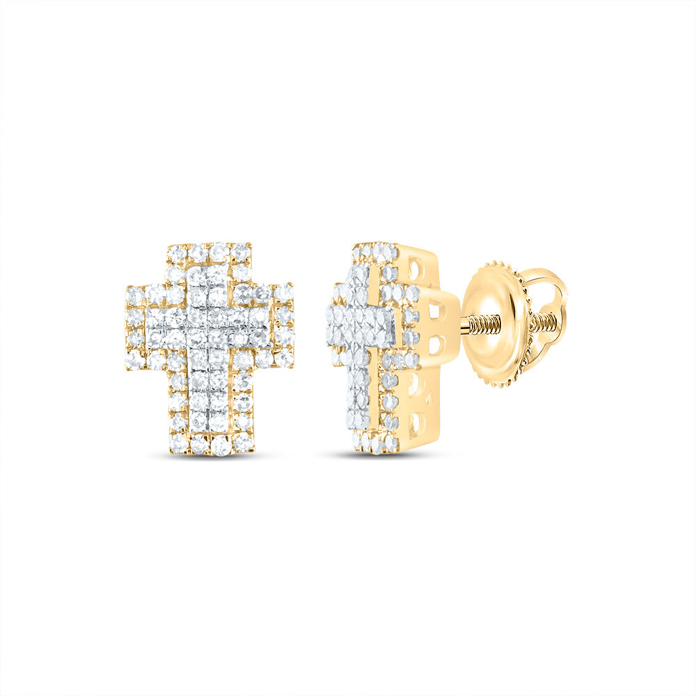 3/8Ctw-Dia Nk Fashion Cross Earring