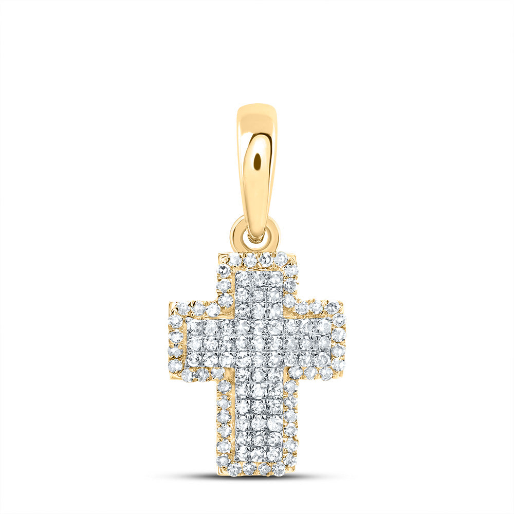1/2Ctw-Dia Nk Fashion Cross Pendant (1.746 grams)