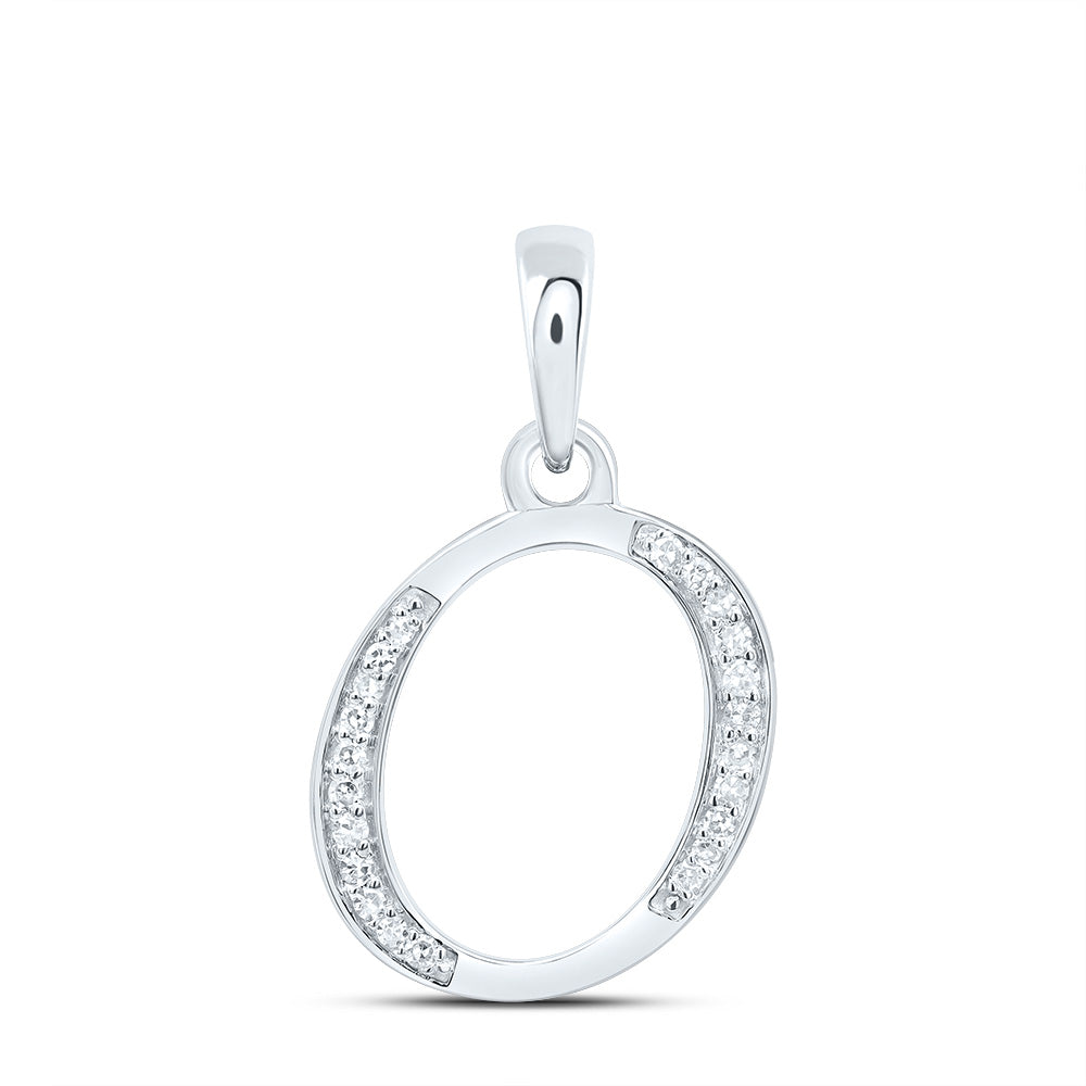 1/10Ctw-Dia Nk Gift Initial "O" Pendant (0.879 grams)