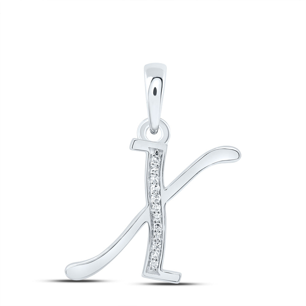 1/20Ctw-Dia Nk Gift Initial "X" Pendant (1.041 grams)