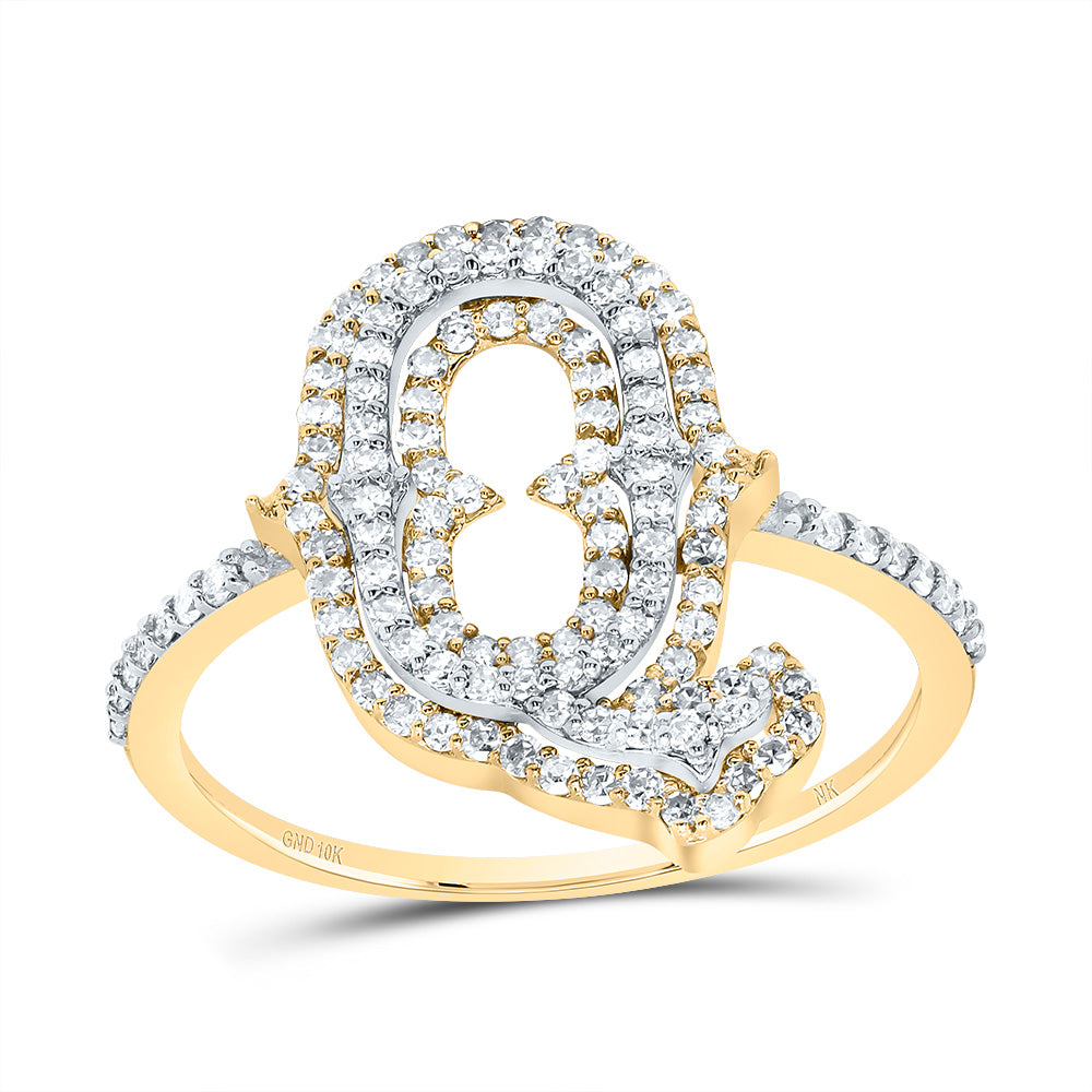 1/2Ctw-Dia Nk Fashion Initial "Q" Ladies Ring (2.03 grams)