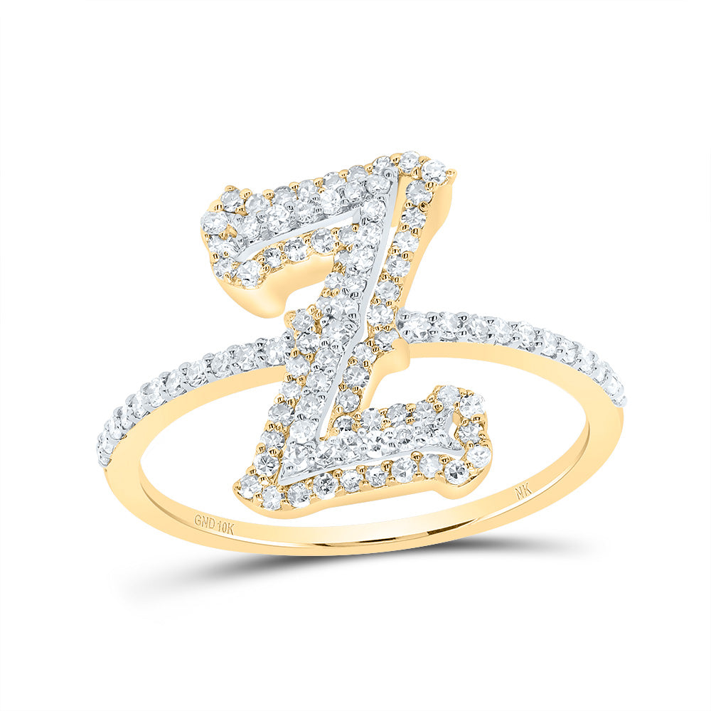 3/8Ctw-Dia Nk Fashion Initial "Z" Ladies Ring (1.98 grams)