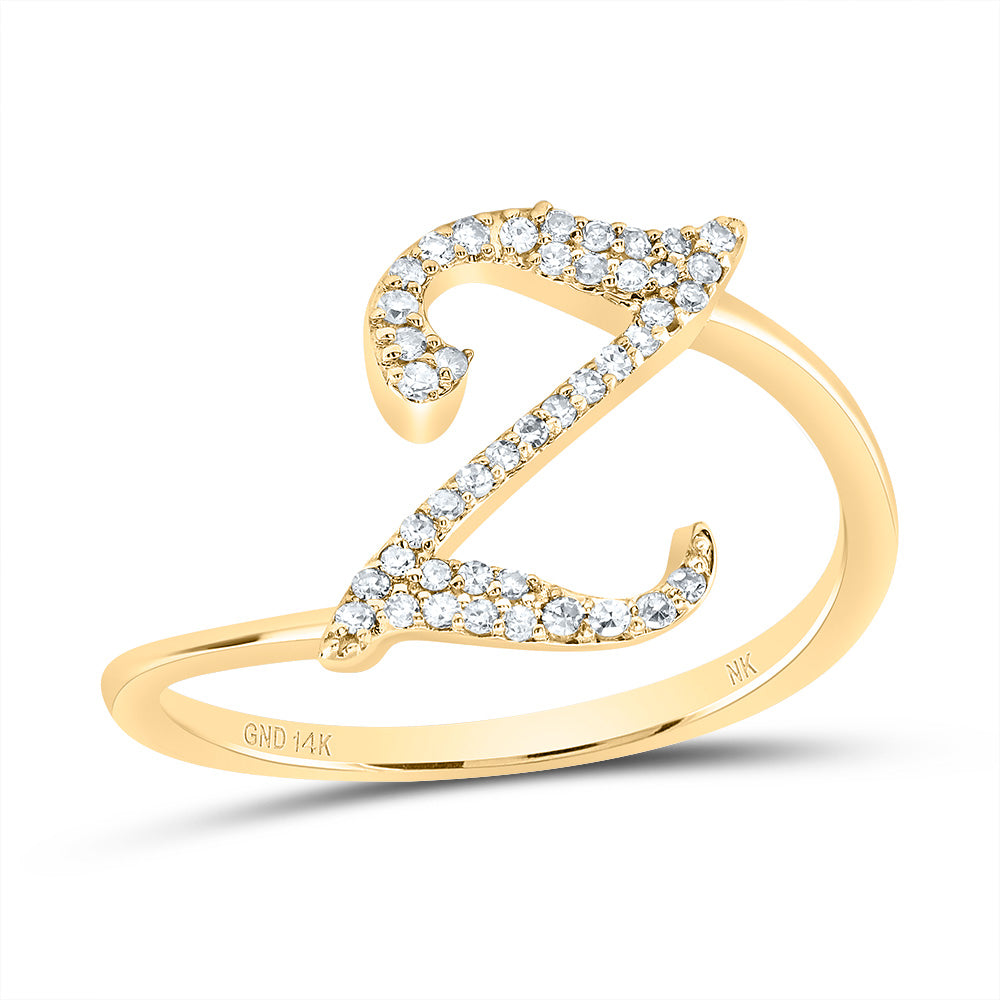 1/8Ctw-Dia Nk Gift Initial "Z" Ring (1.64 grams)