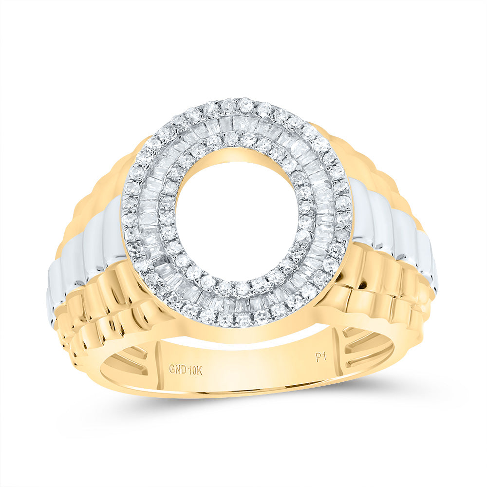 5/8Ctw-Dia P1 Initial "O" Men's Ring (7.52 grams)