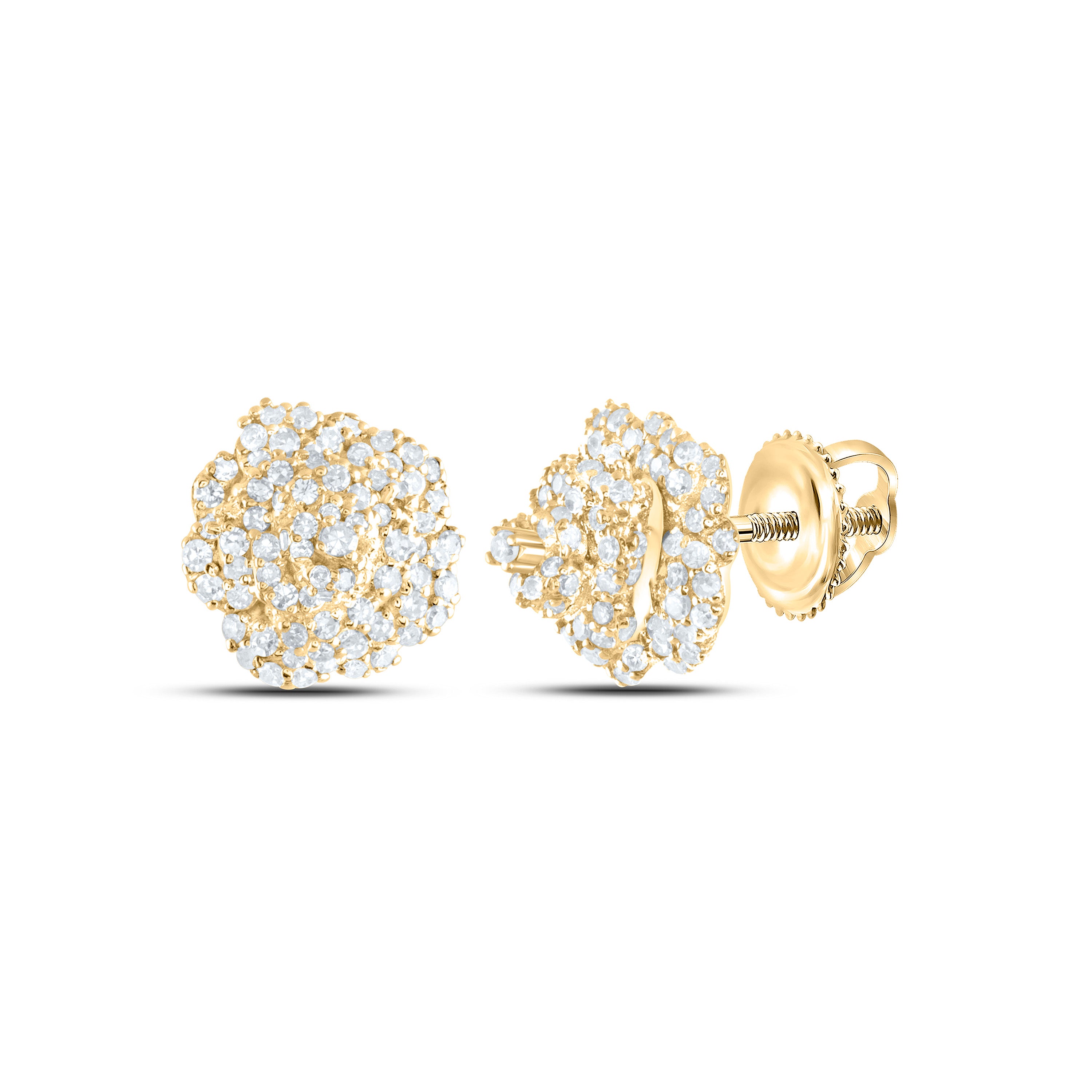 1/2Ctw-Dia Cn Fashion Rose Stud Earring