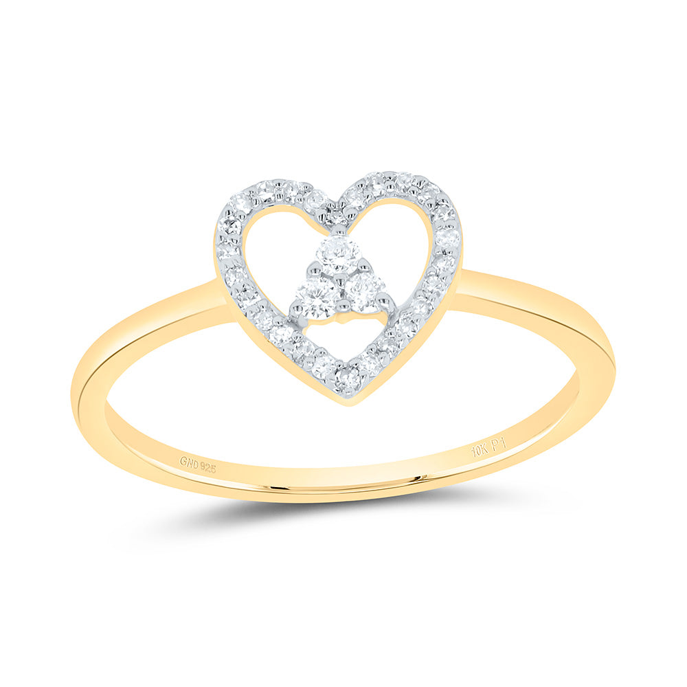 1/8Ctw Nat Dia P1 Gift Heart Ring (1.2 grams)
