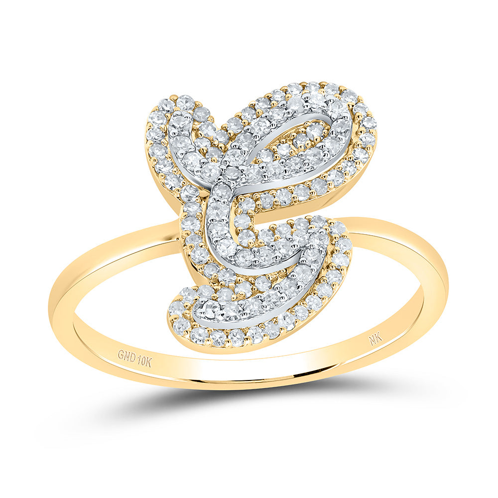 1/3Ctw-Dia Nk Fashion Initial "G" Ladies Ring (2.22 grams)