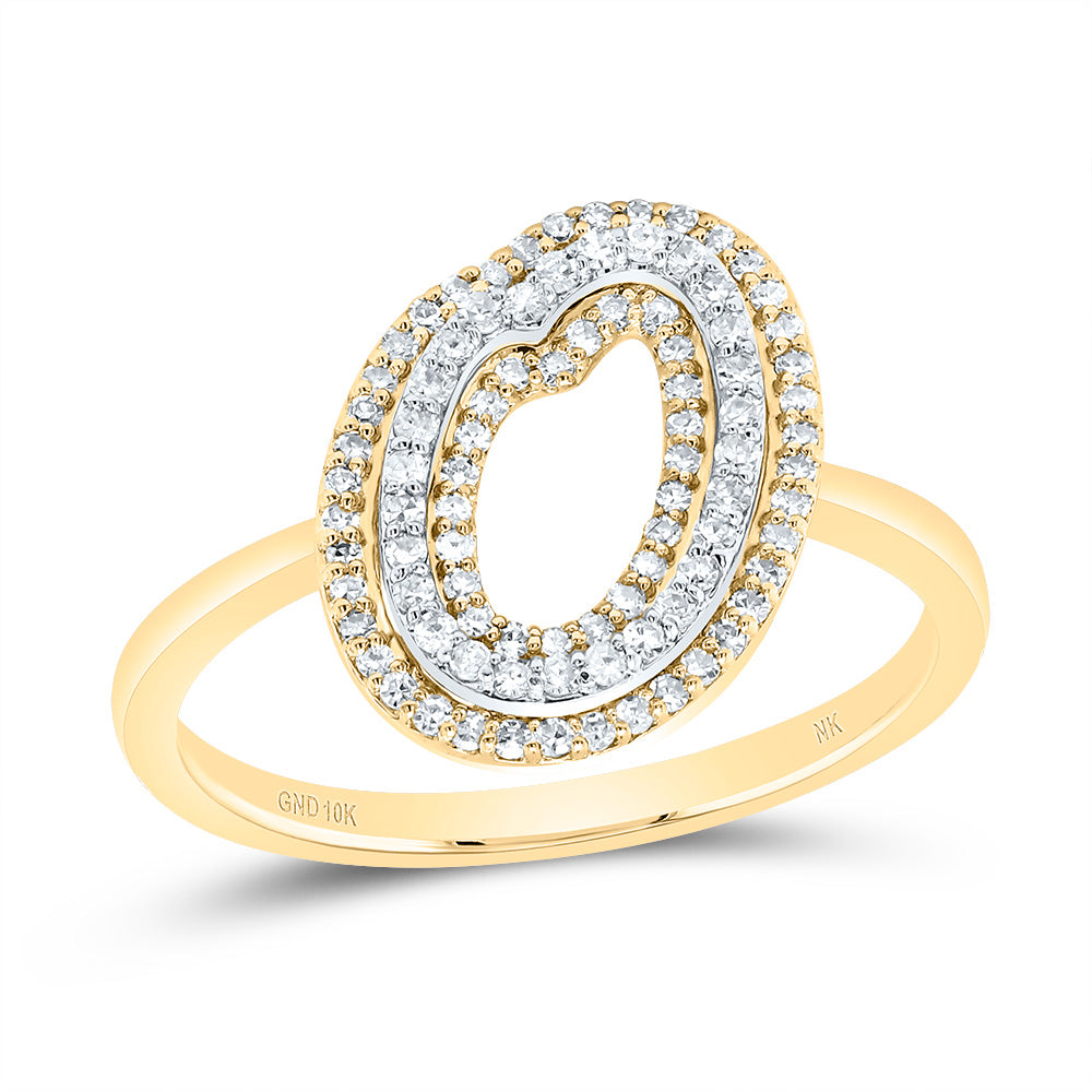 1/3Ctw-Dia Nk Fashion Initial "O" Ladies Ring (2.07 grams)