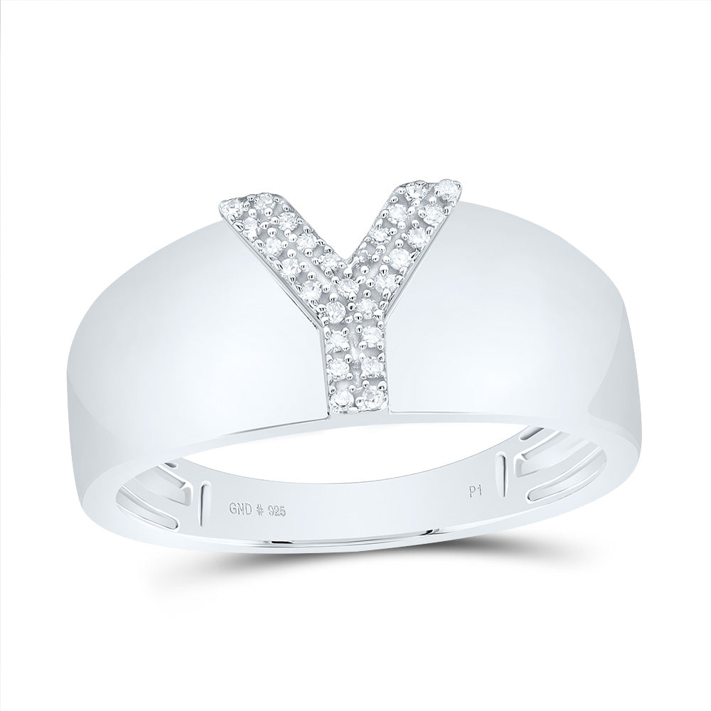 1/20Ctw-Dia P1 Gift Initial "Y" Ladies Ring