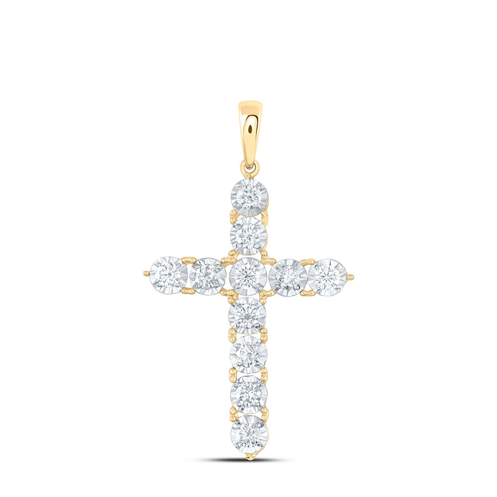1/2Ctw-Dia Ana M Fashion Cross Pendant