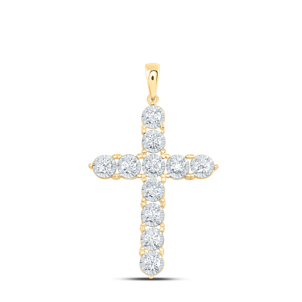 7/8Ctw-Dia Ana M Fashion Cross Pendant