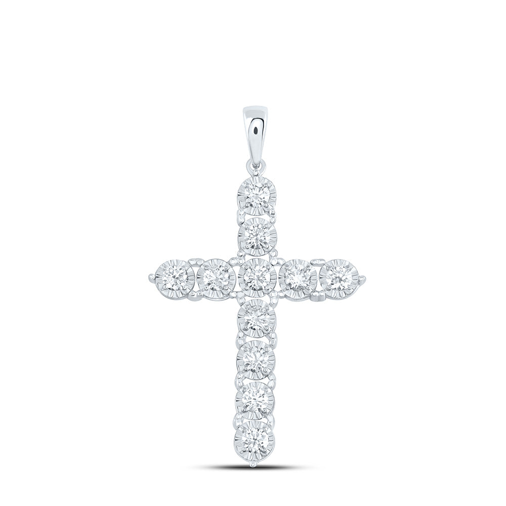7/8Ctw-Dia Ana M Fashion Cross Pendant