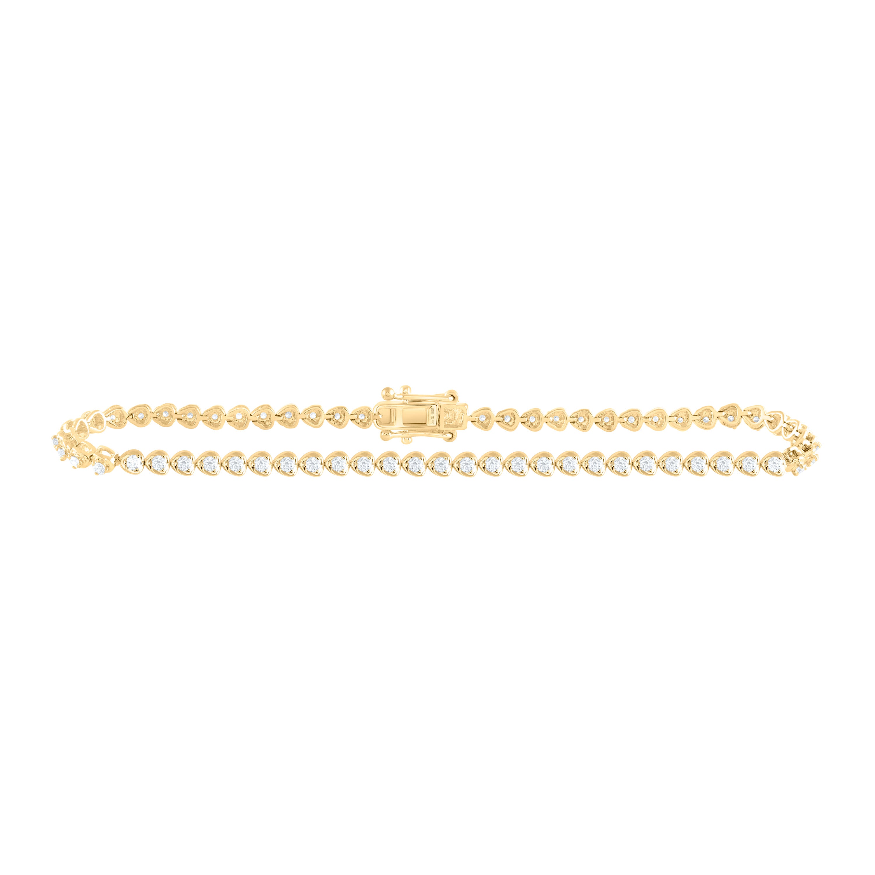 1Ctw Nat Dia Nk Fashion Tennis Bracelet (7 Inch)