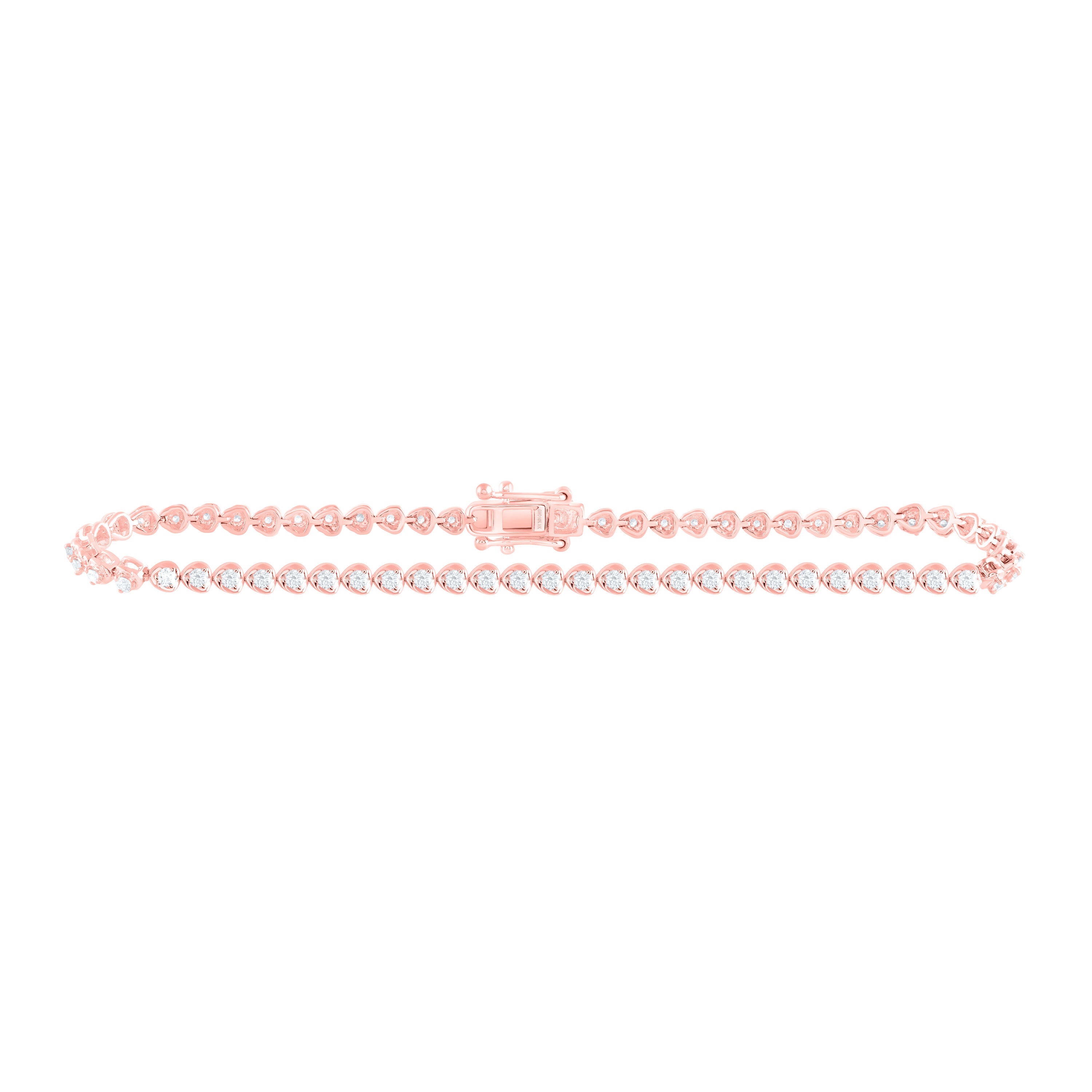 1Ctw Nat Dia Nk Fashion Tennis Bracelet (7 Inch)