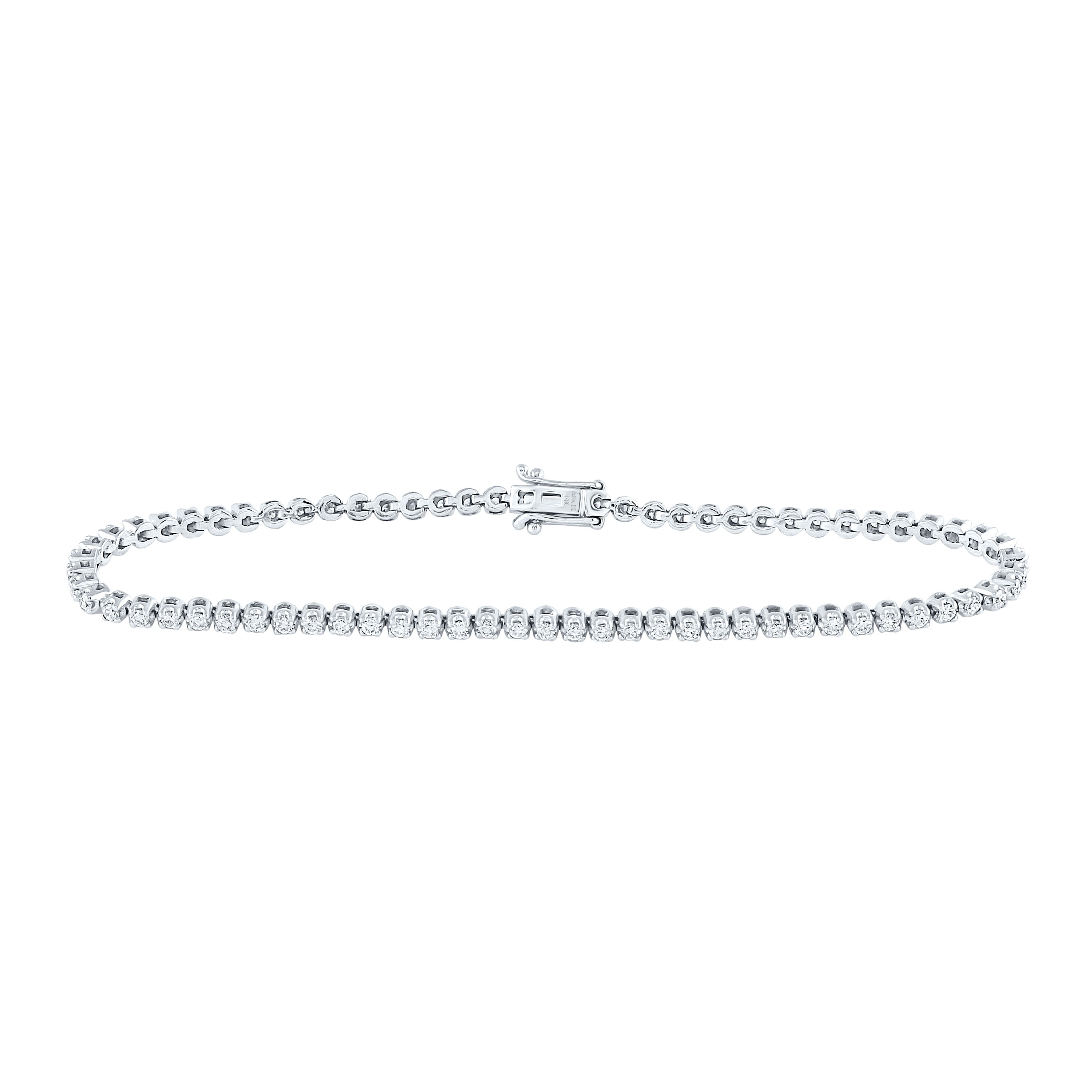 1 1/5Ctw-Nat Dia Ana M Fashion Tennis Bracelet (7 Inch)