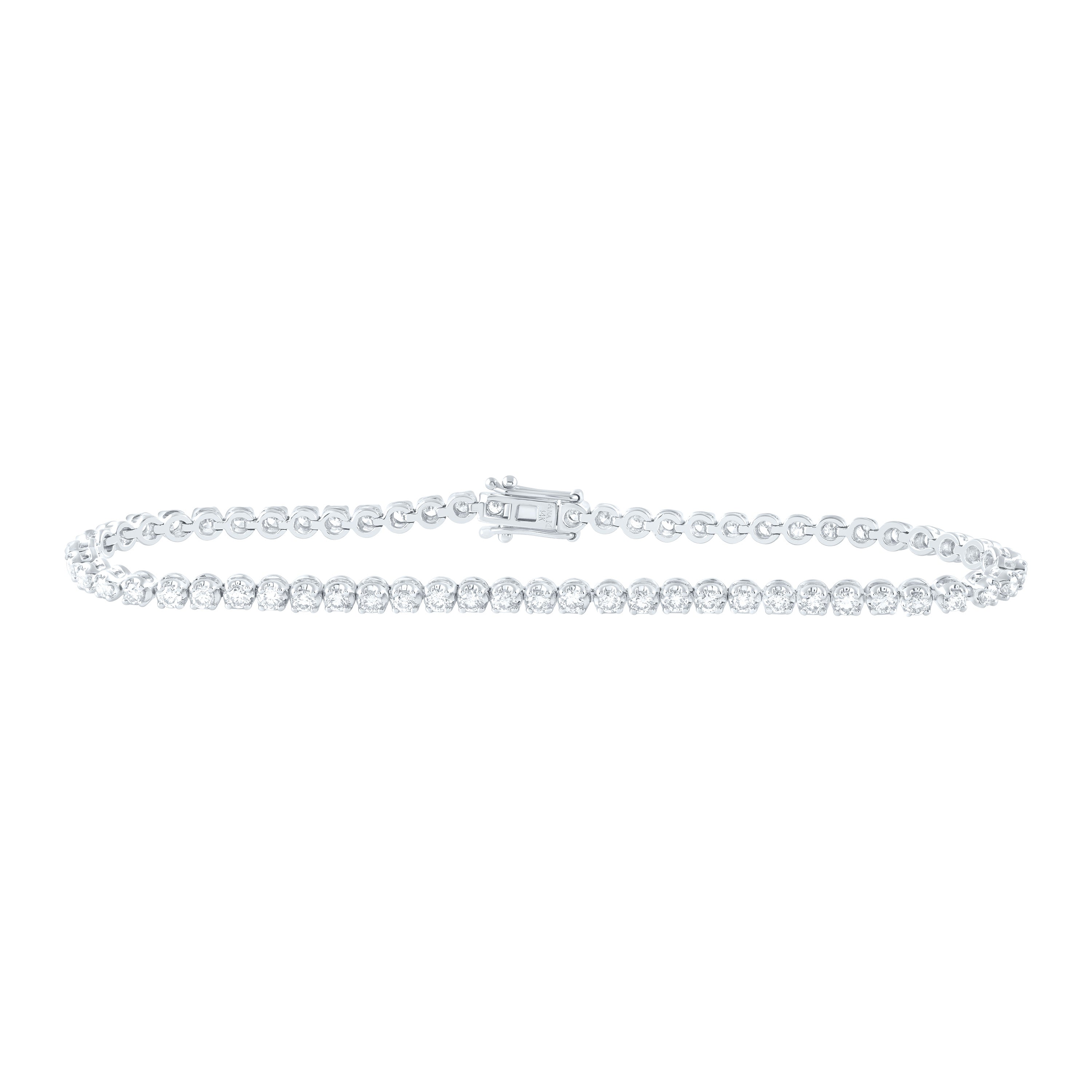 2Ctw-Nat Dia Ana M Fashion Tennis Bracelet (7 Inch)