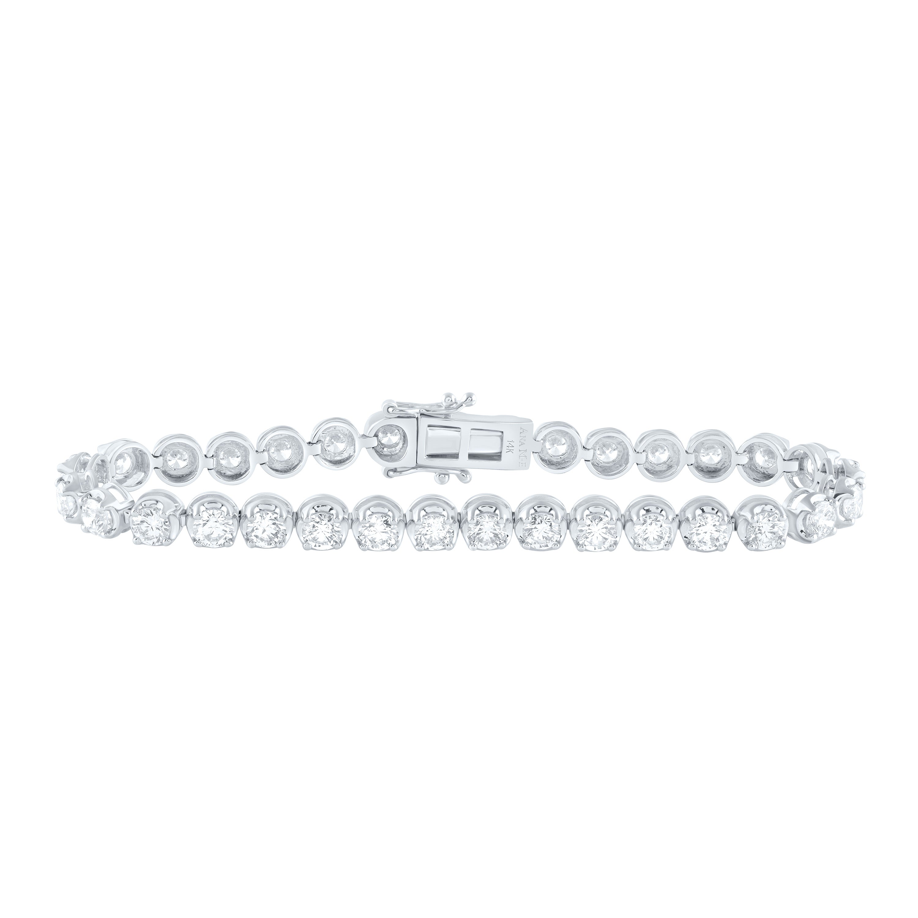 7Ctw-Nat Dia Ana M Elite Fashion Tennis Bracelet (7 Inch)