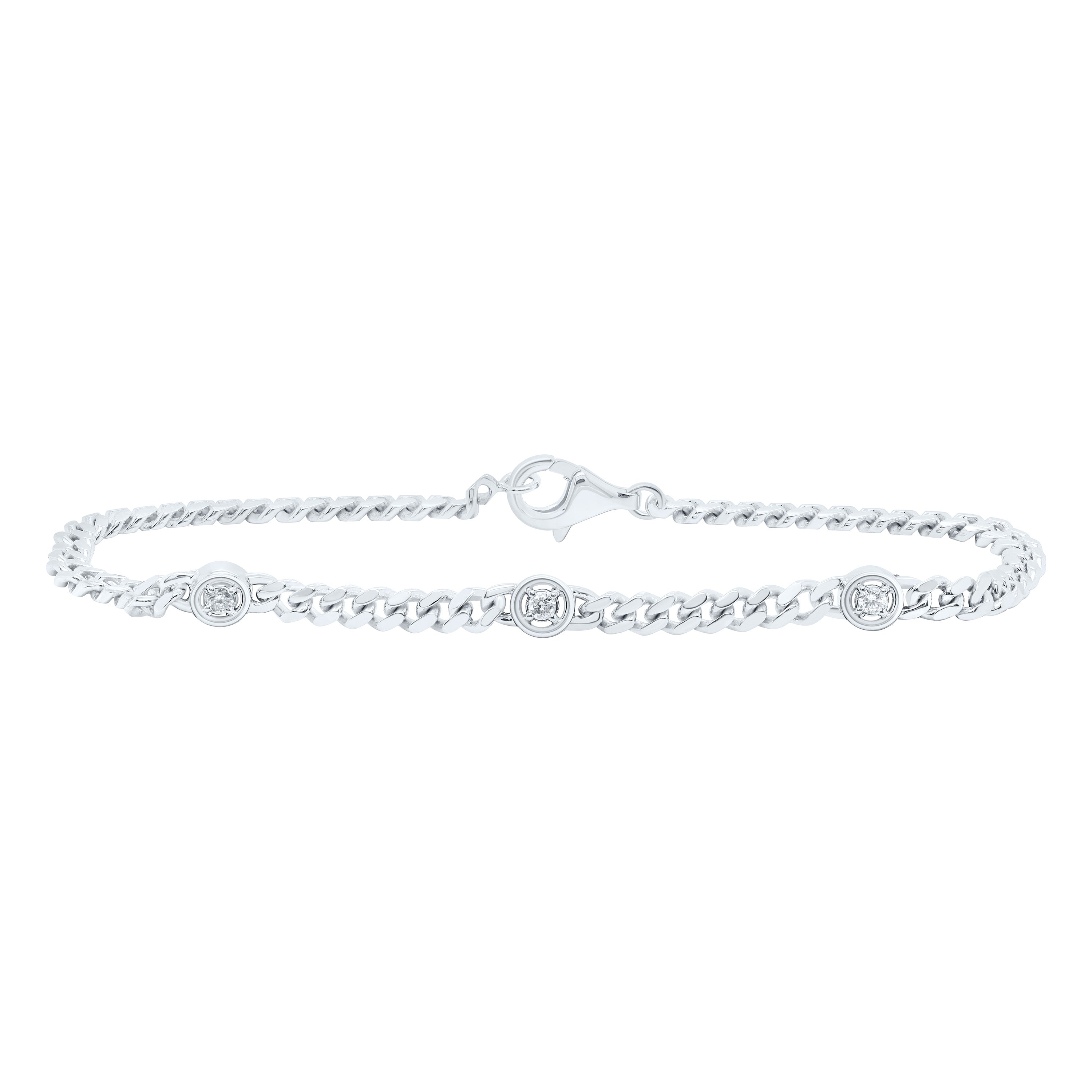 1/6Ctw-Nat Dia P1 Gift Bracelet (7 Inch)