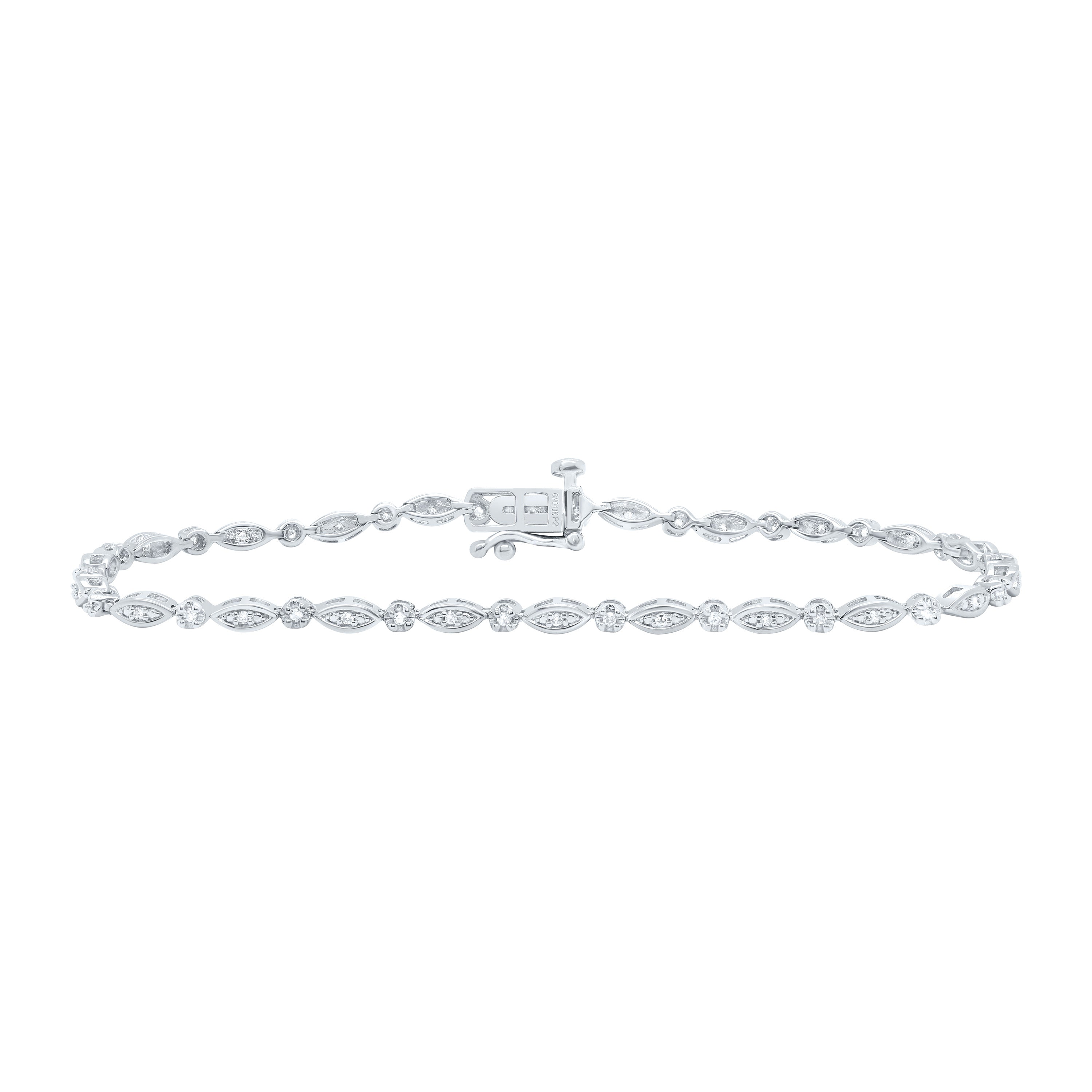 1/4Ctw-Nat Dia P2 Gift Ladies Bracelet (7 Inch)