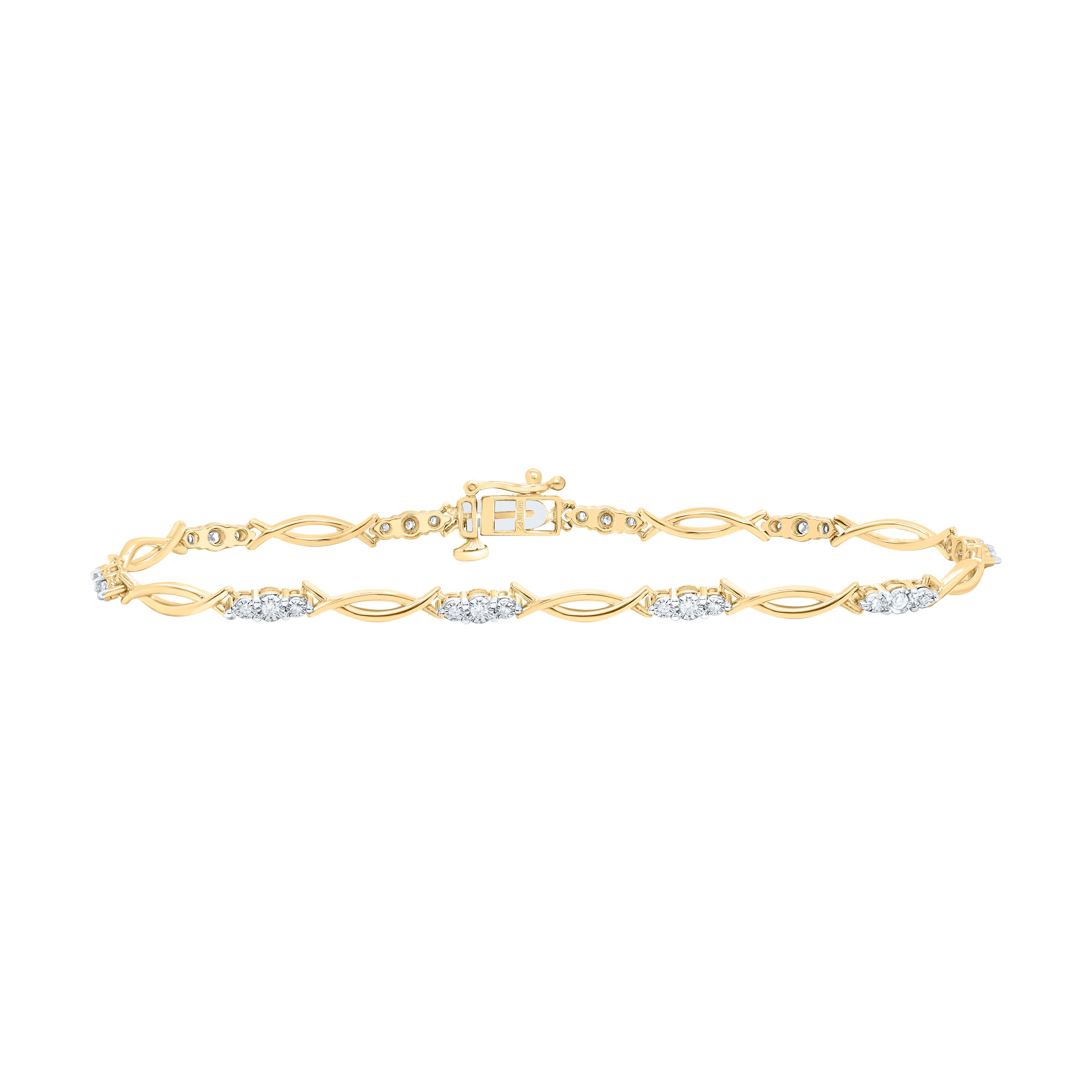 1/4Ctw-Nat Dia P2 Gift Ladies Bracelet (7 Inch)