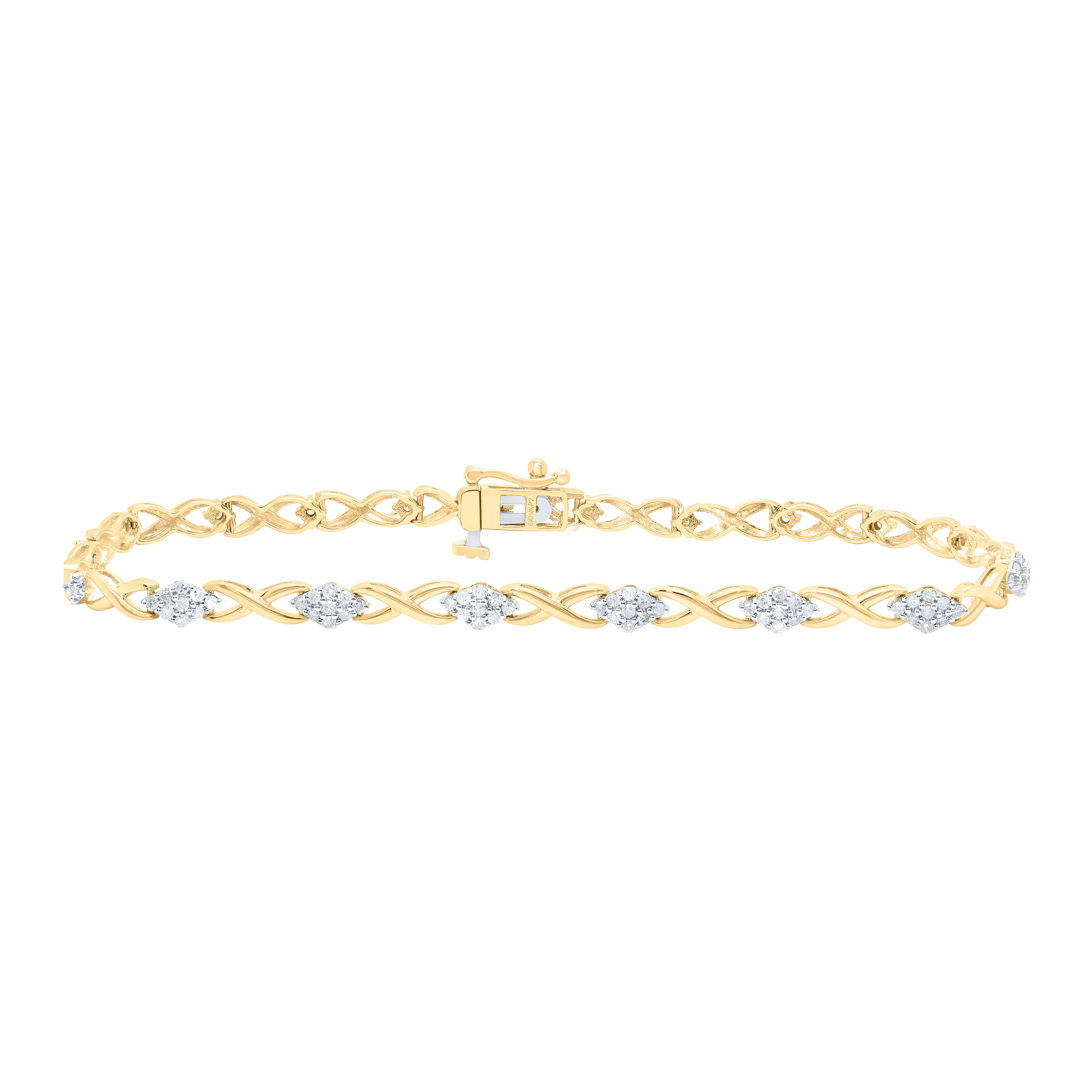 1/2Ctw-Nat Dia P2 Gift Ladies Bracelet (7 Inch)