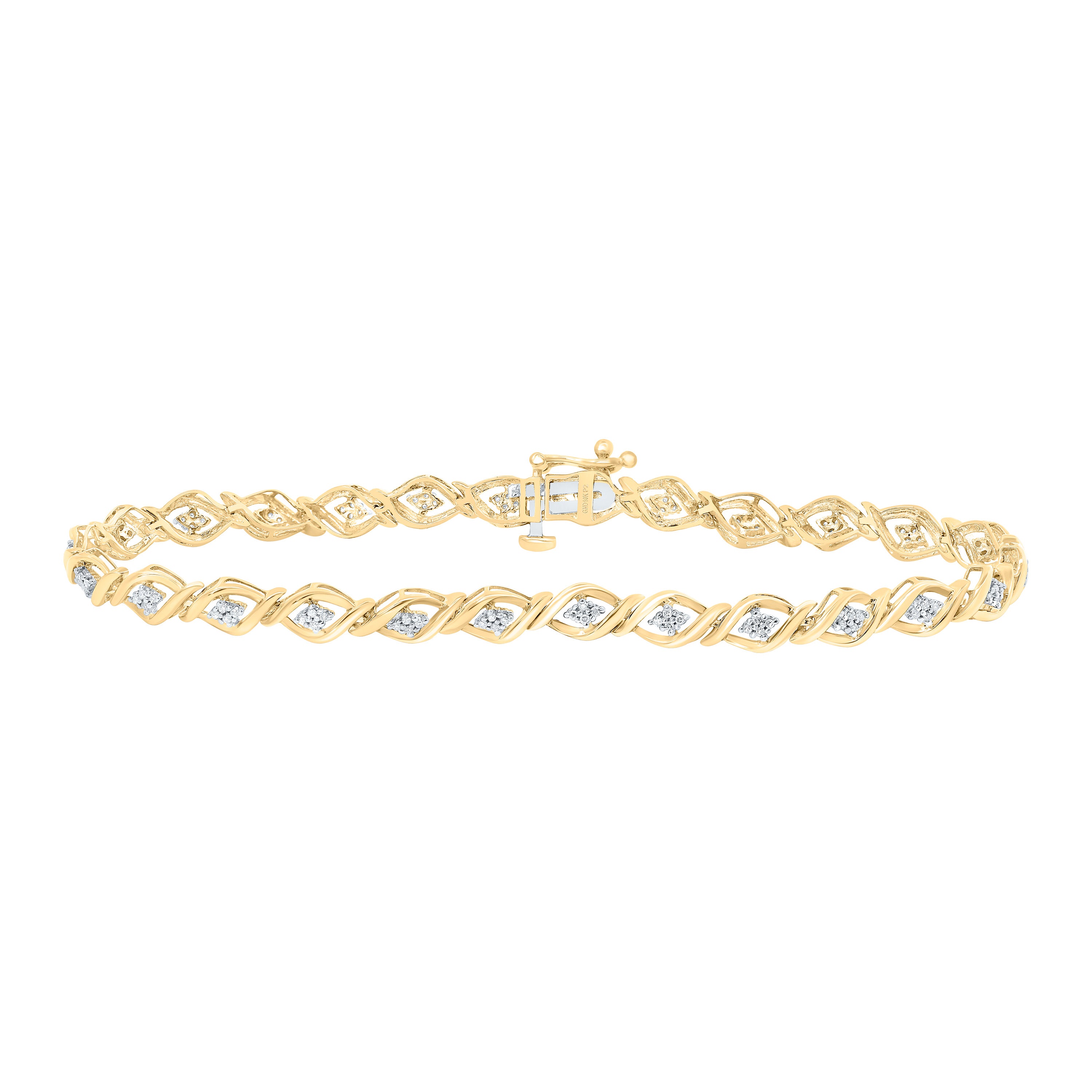 1/4Ctw-Nat Dia P2 Gift Ladies Bracelet (7 Inch)